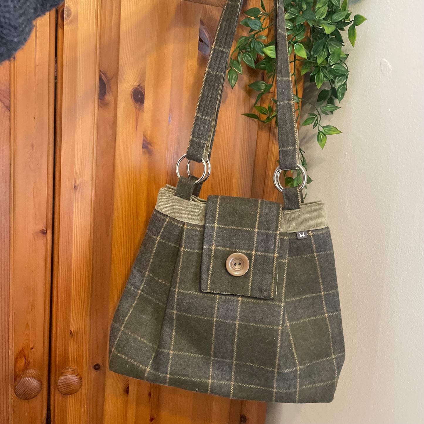 Tweed Style Tartan Handbag