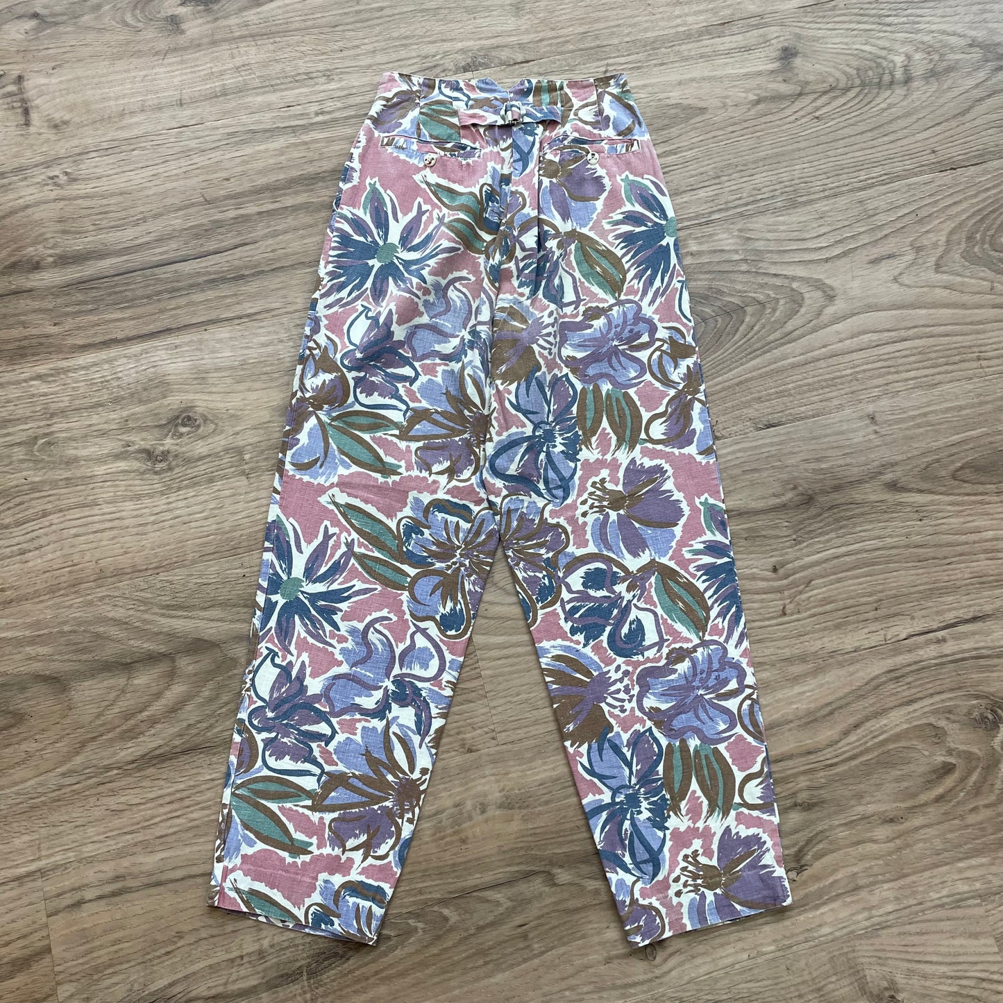 Floral Linen Trousers
