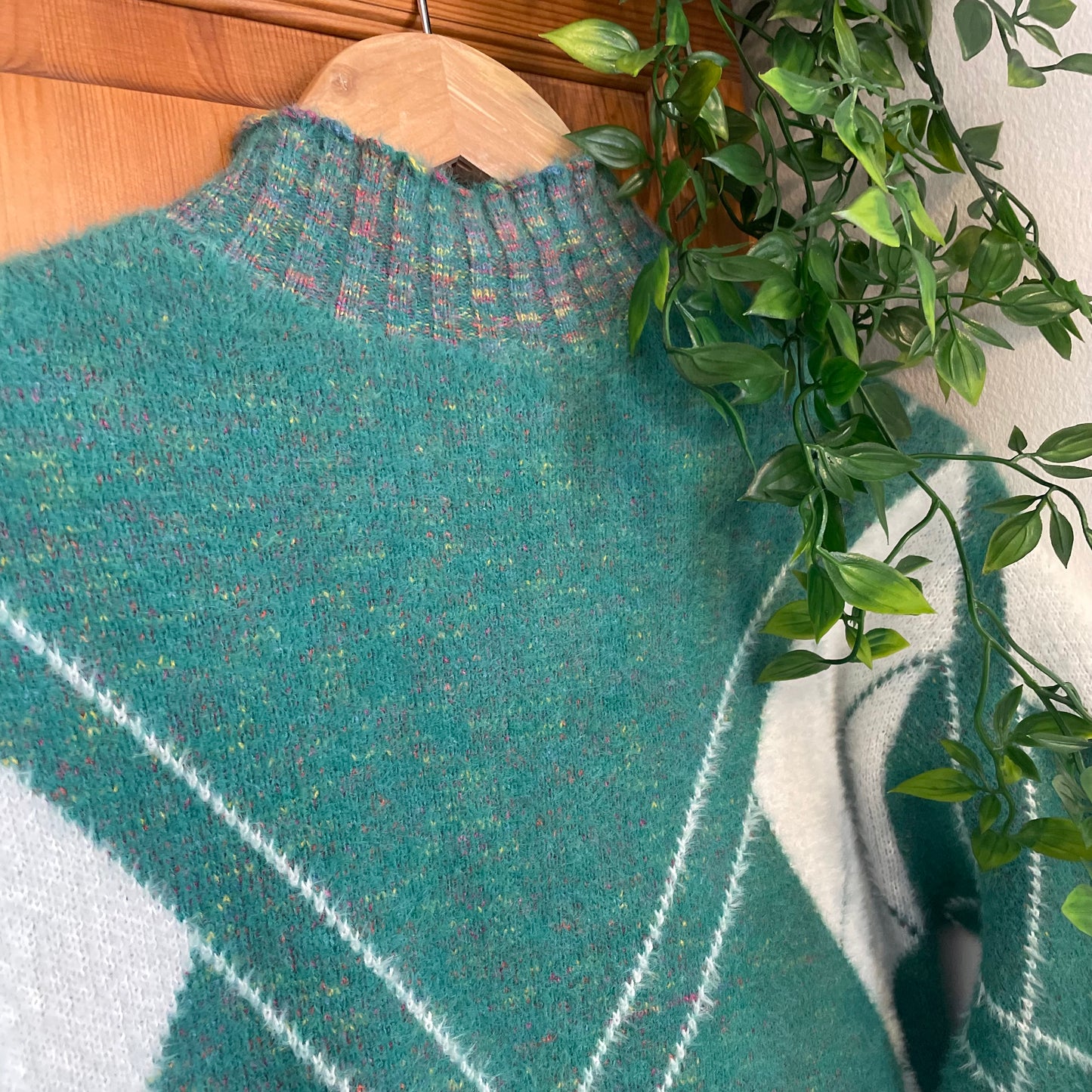 80s Argyle Jumper