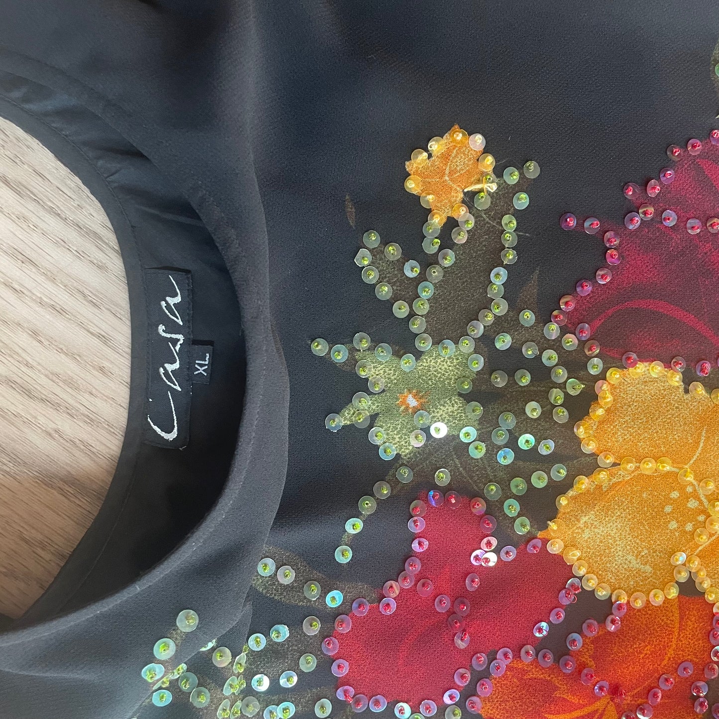 Floral sequin slip dress