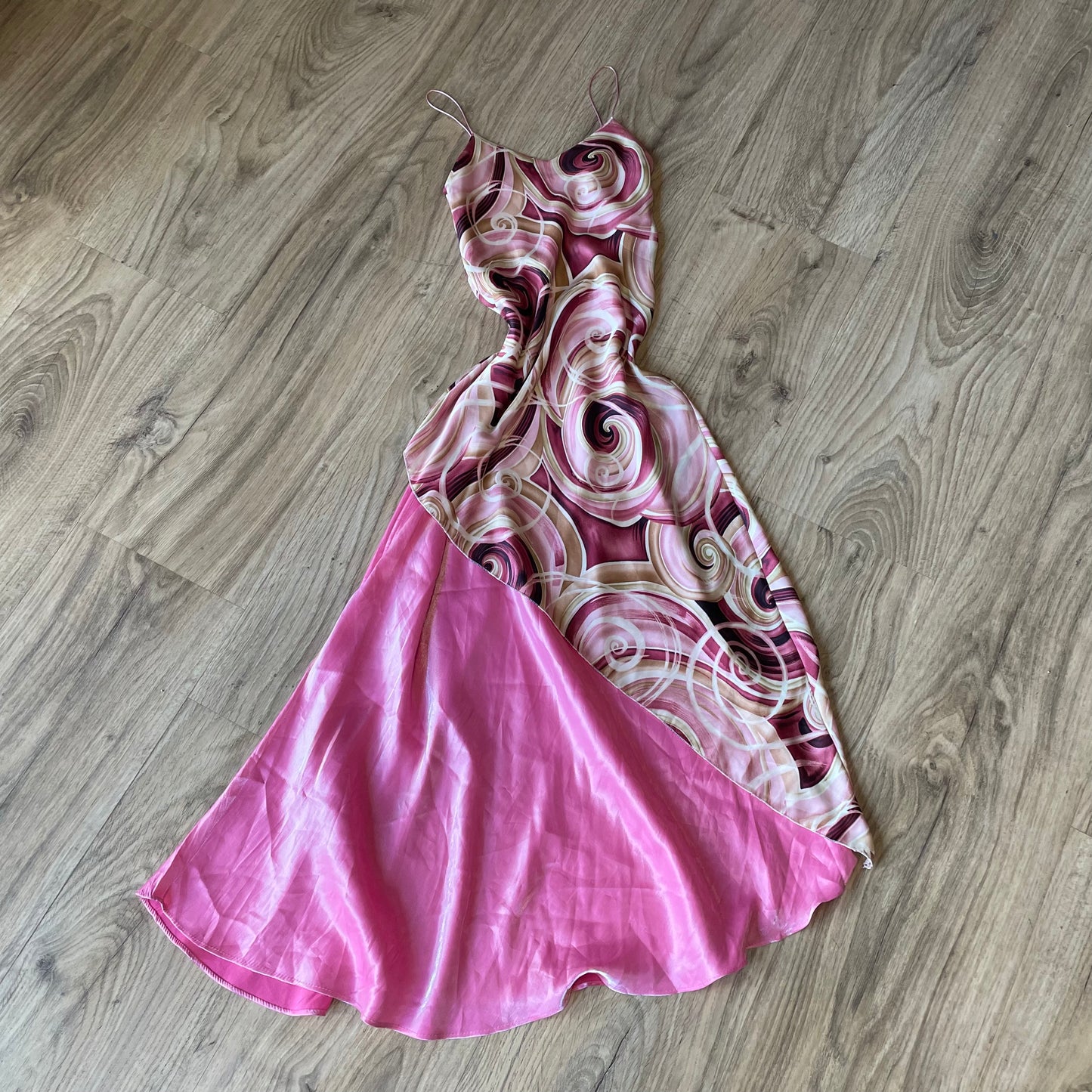 Pink Swirl Slip Dress