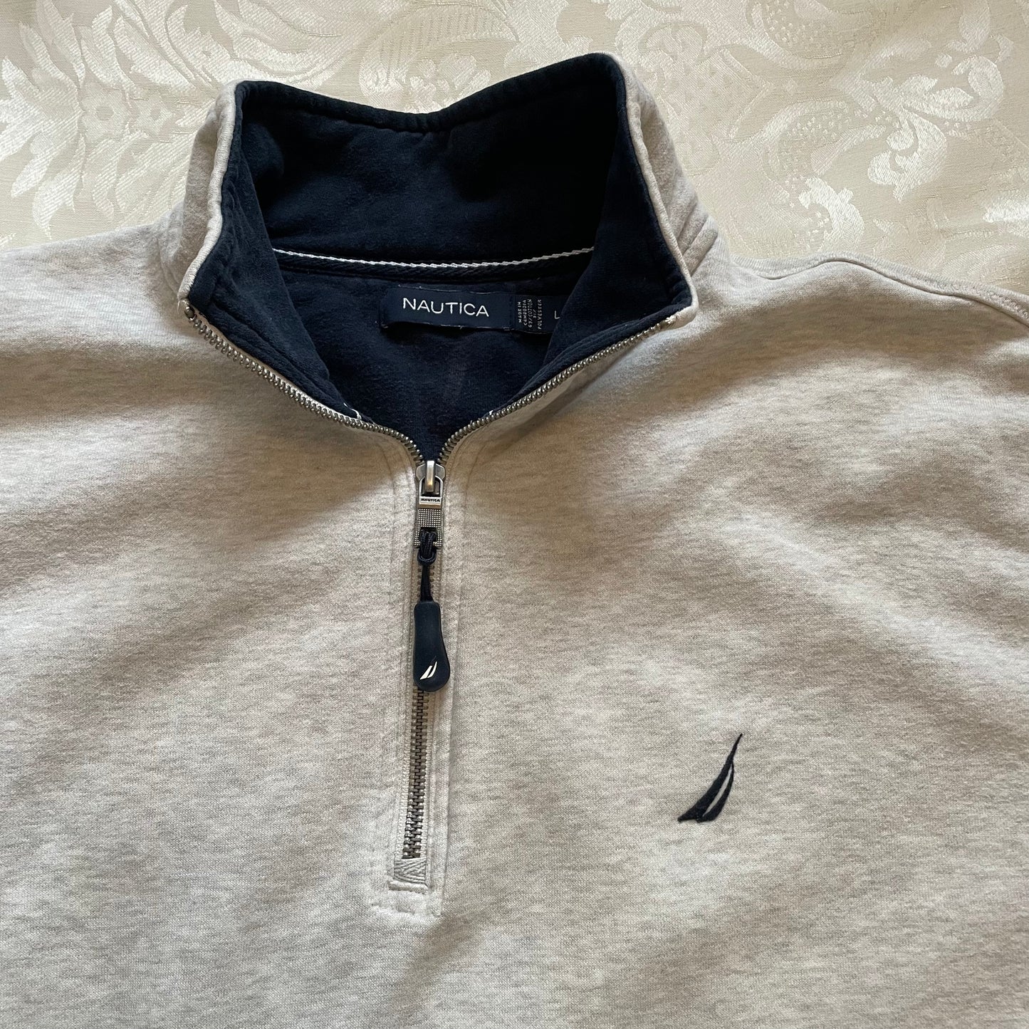 Beige Nautica 1/4 Zip jumper