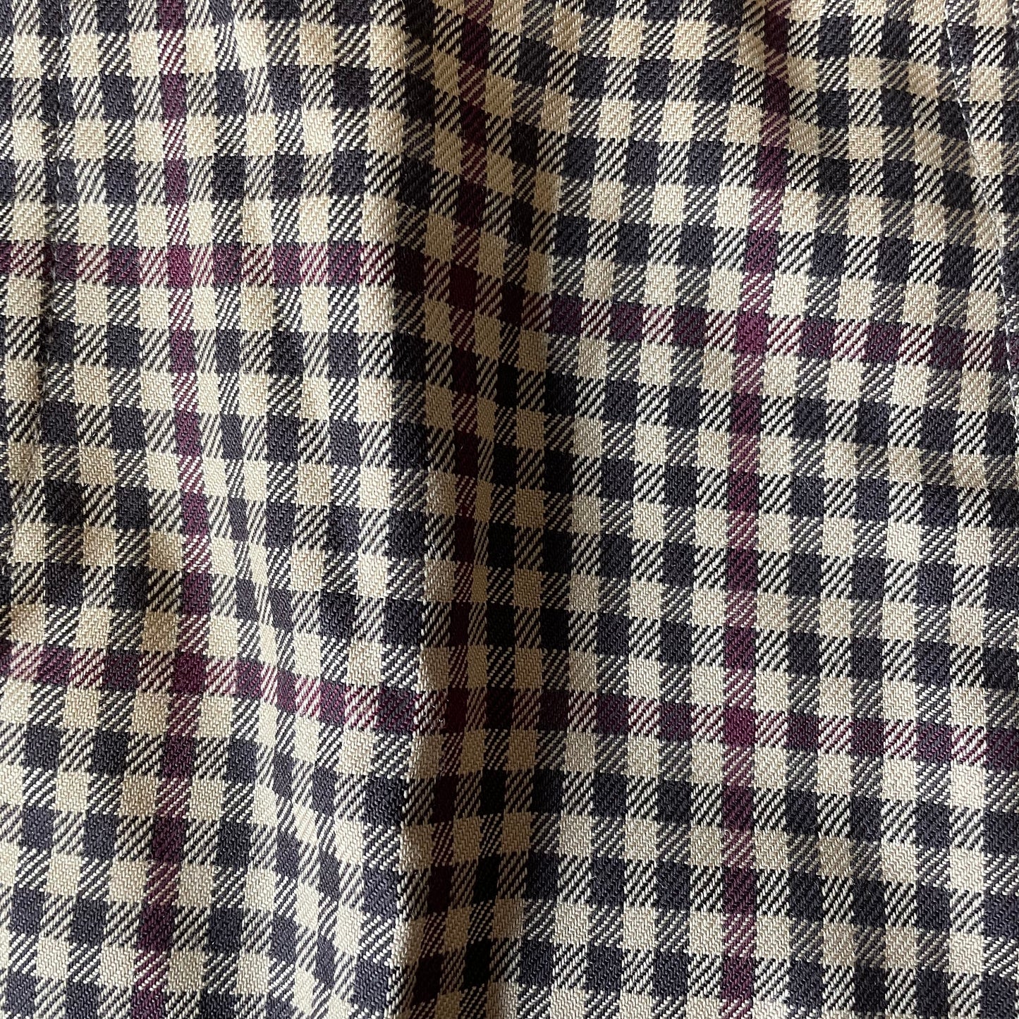 Beige Checked Trousers