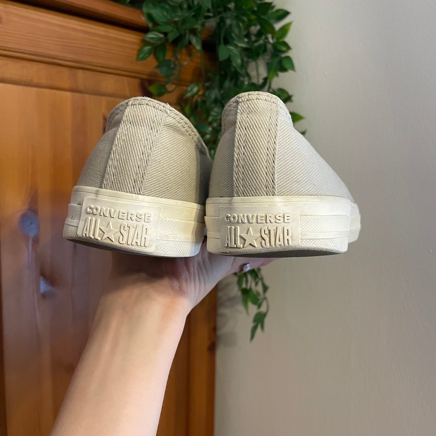 Mens beige converse