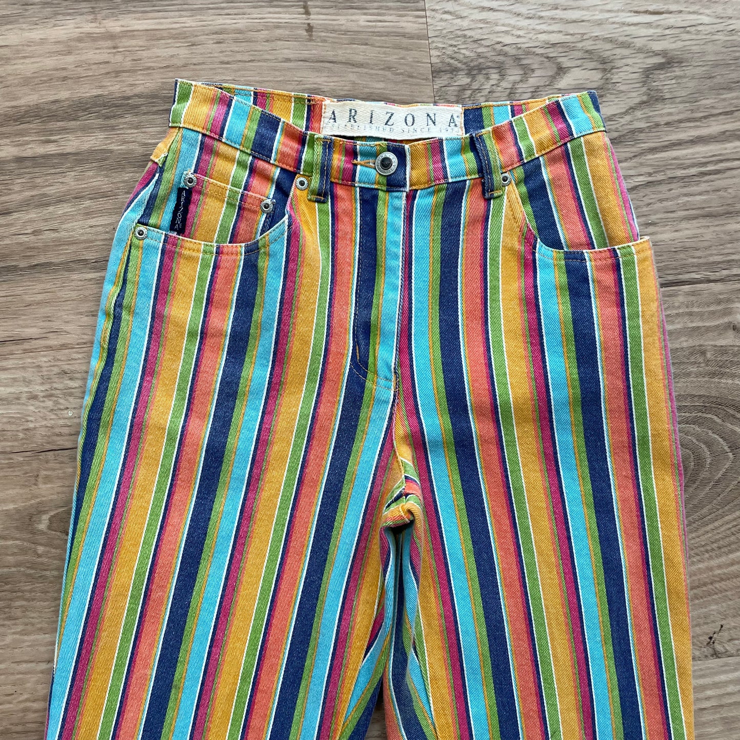 Arizona Striped Rainbow Jeans