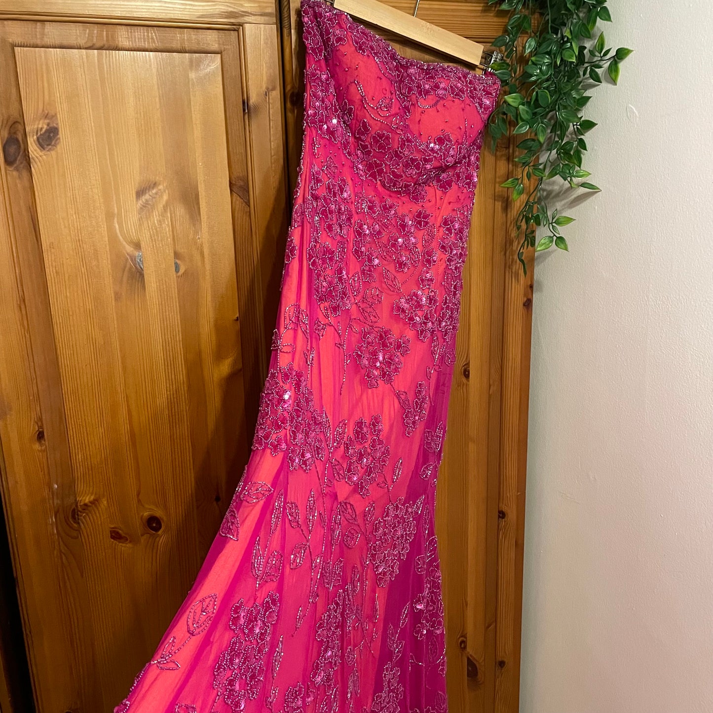 Strapless Sequin Evening Dress