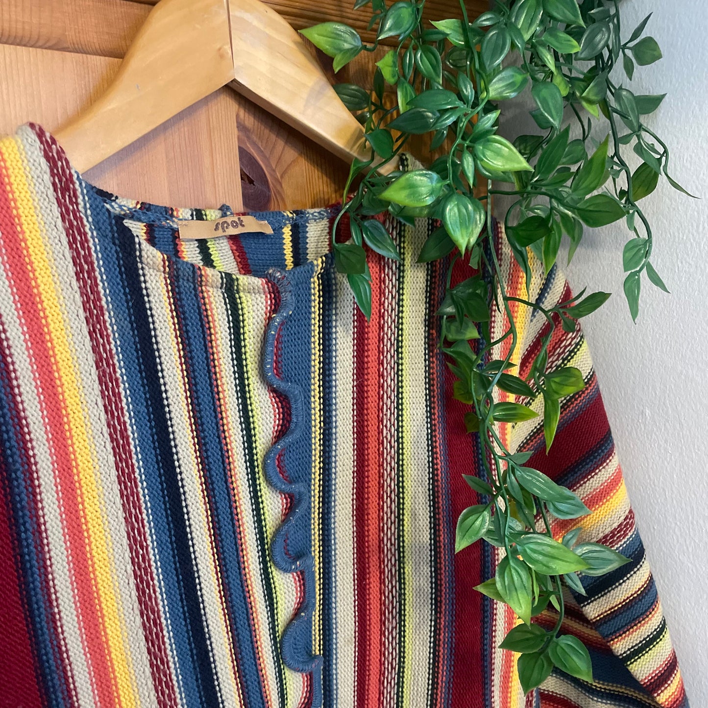70s Striped Hippie Style Jumper