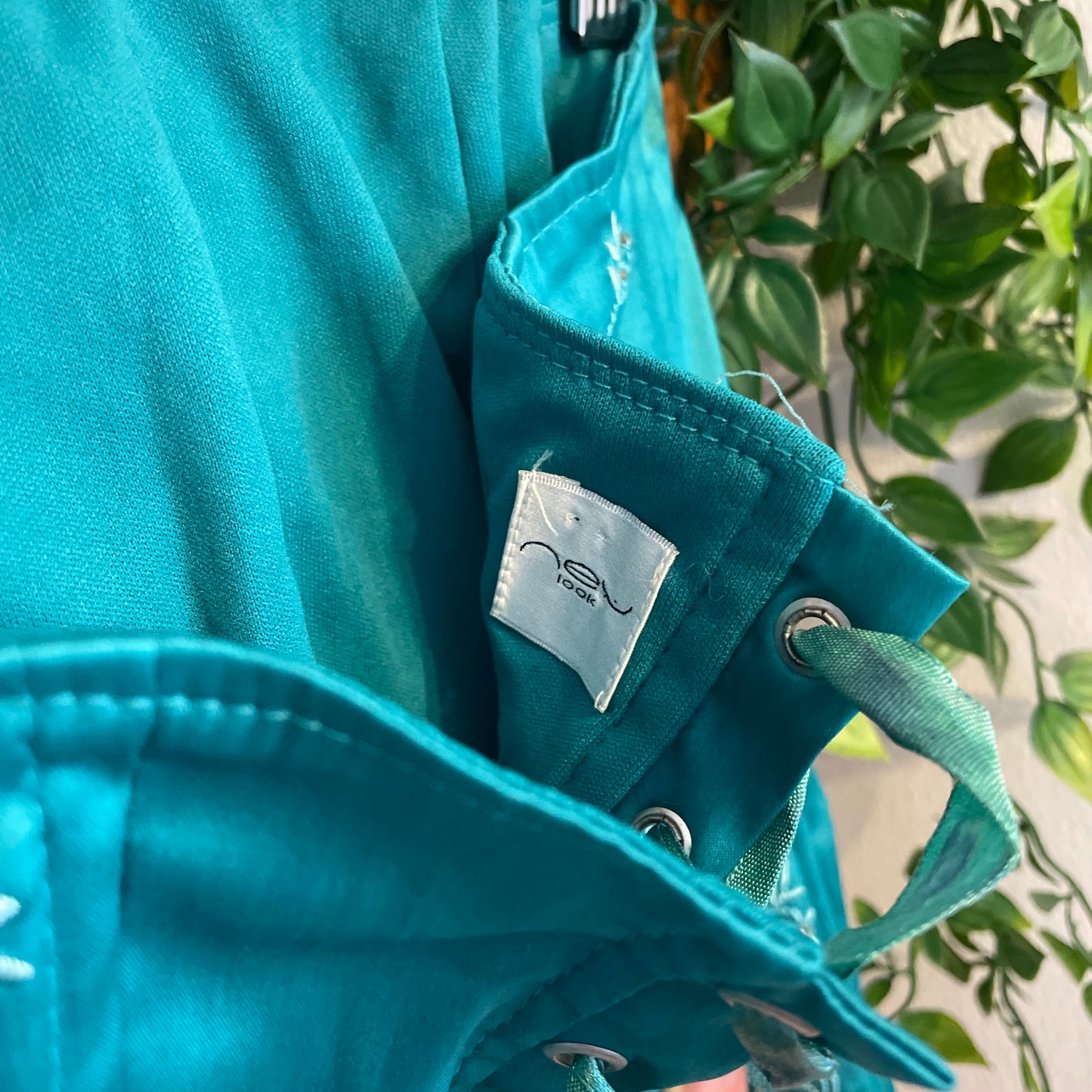 Y2K Teal Beaded Corset