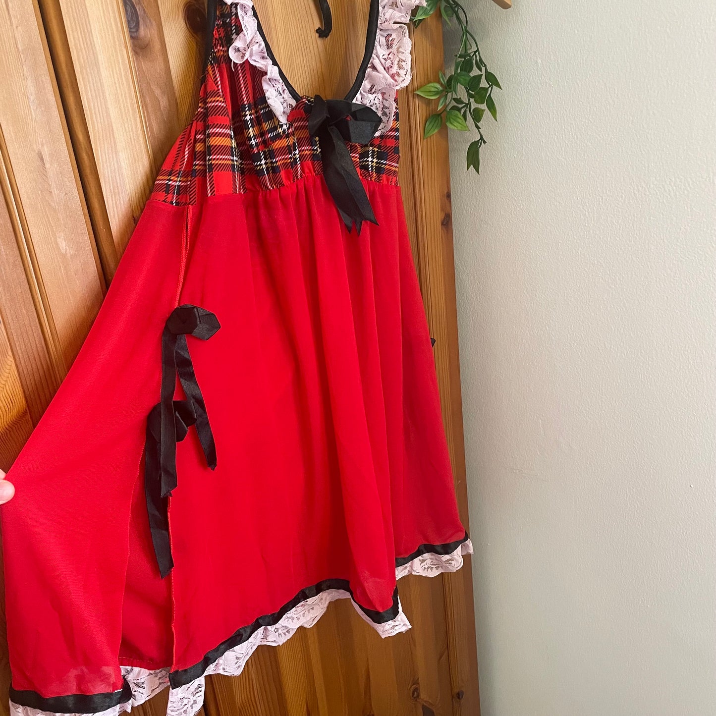 Tartan Gothic / Y2K style nightie