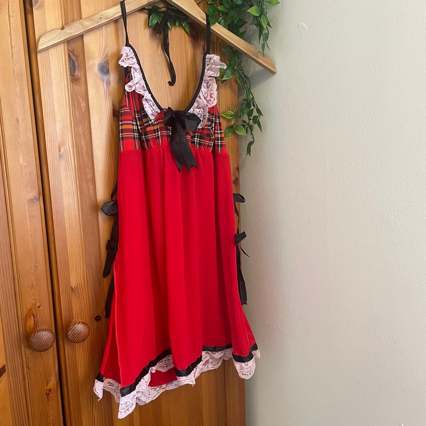 Tartan Gothic / Y2K style nightie