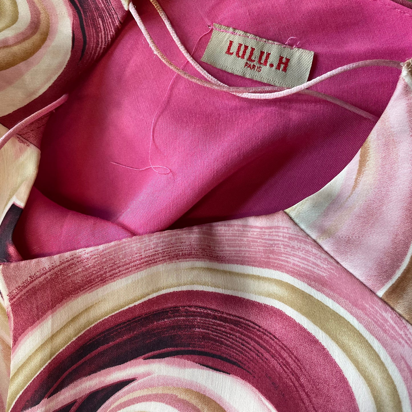 Pink Swirl Slip Dress