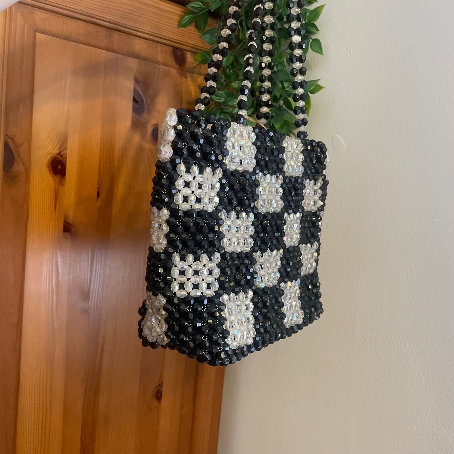 Checkboard Beaded bag