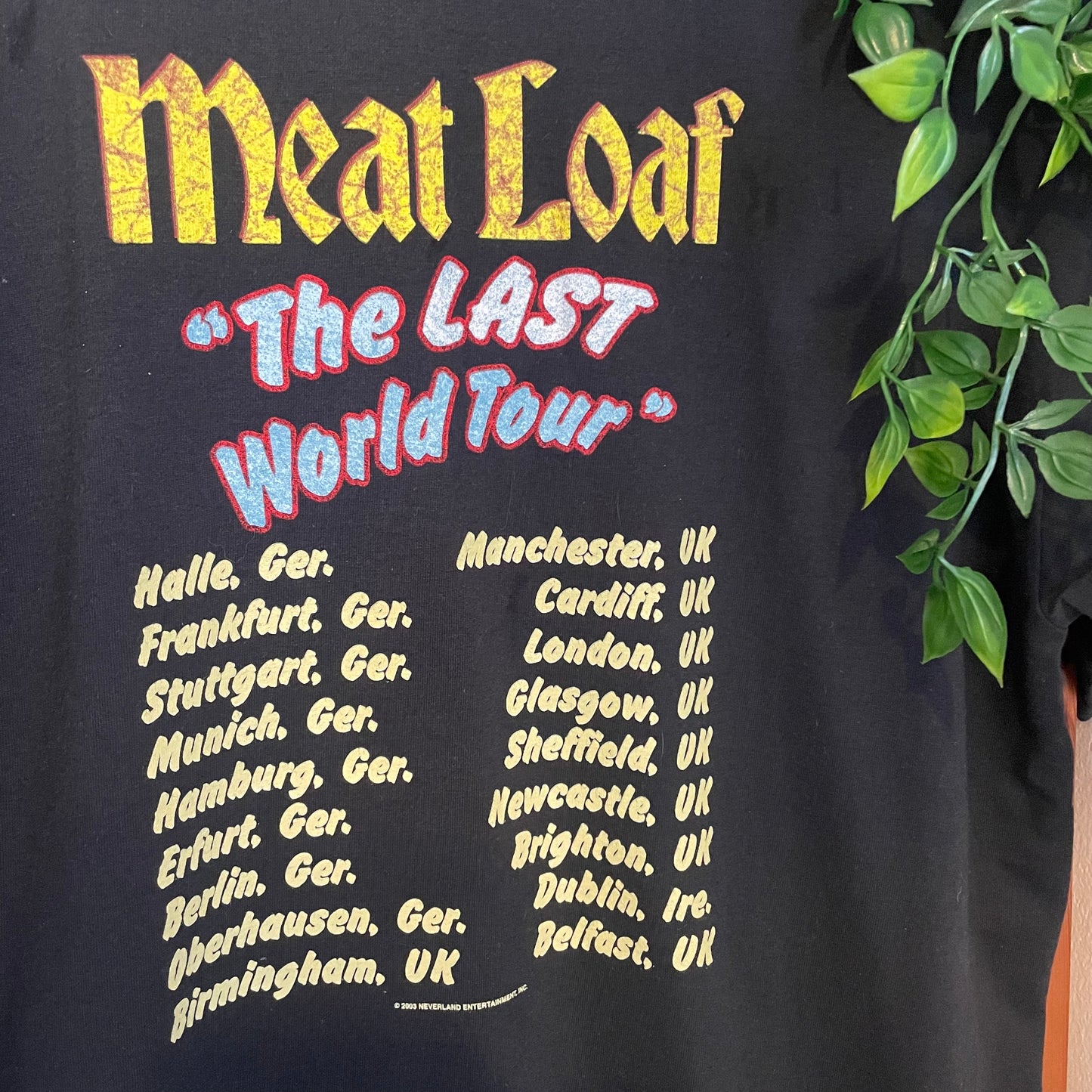 Meat Loaf last tour T-shirt