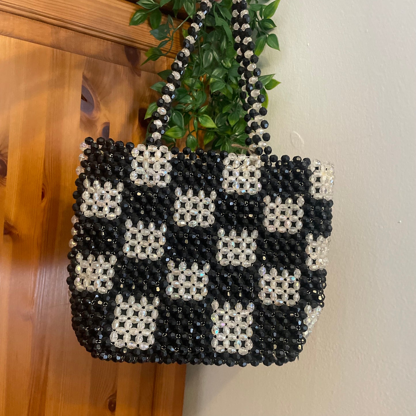 Checkboard Beaded bag
