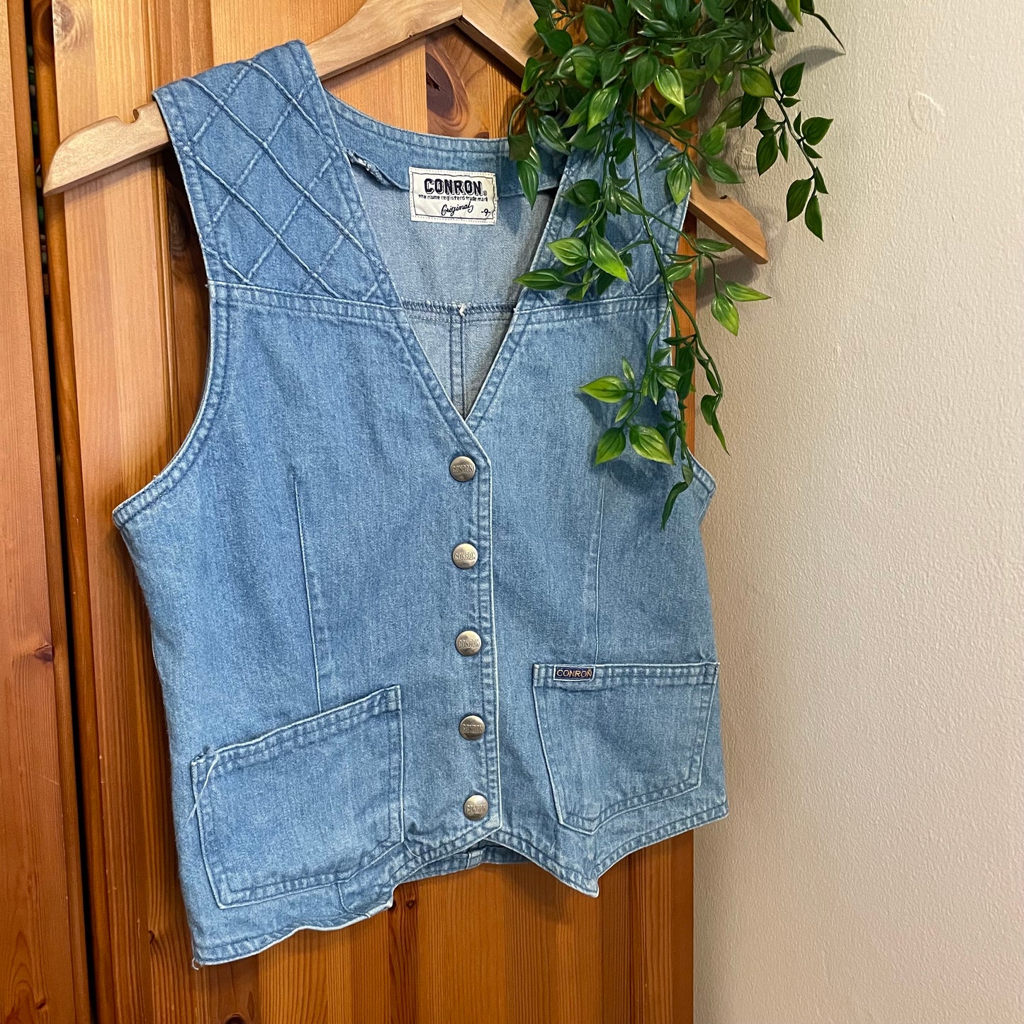 Vintage Denim Waistcoat / Top