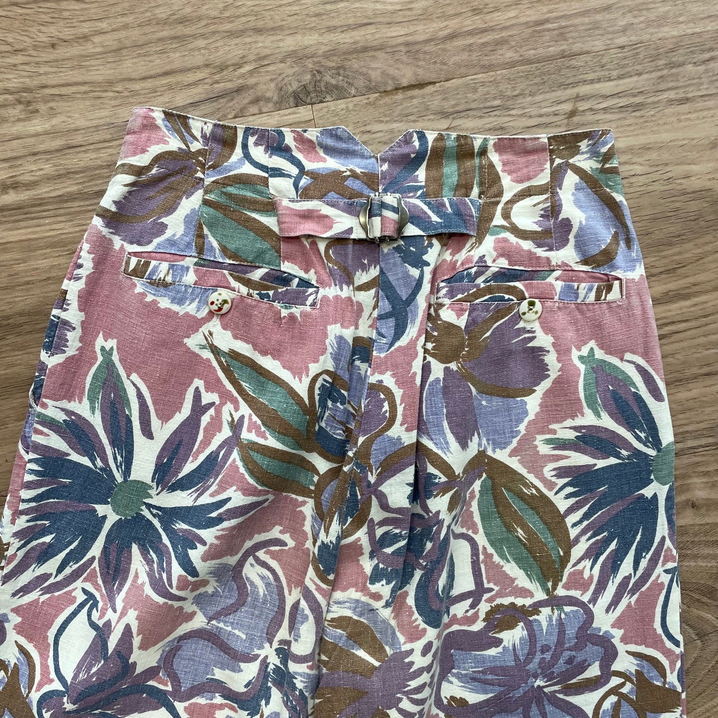 Floral Linen Trousers