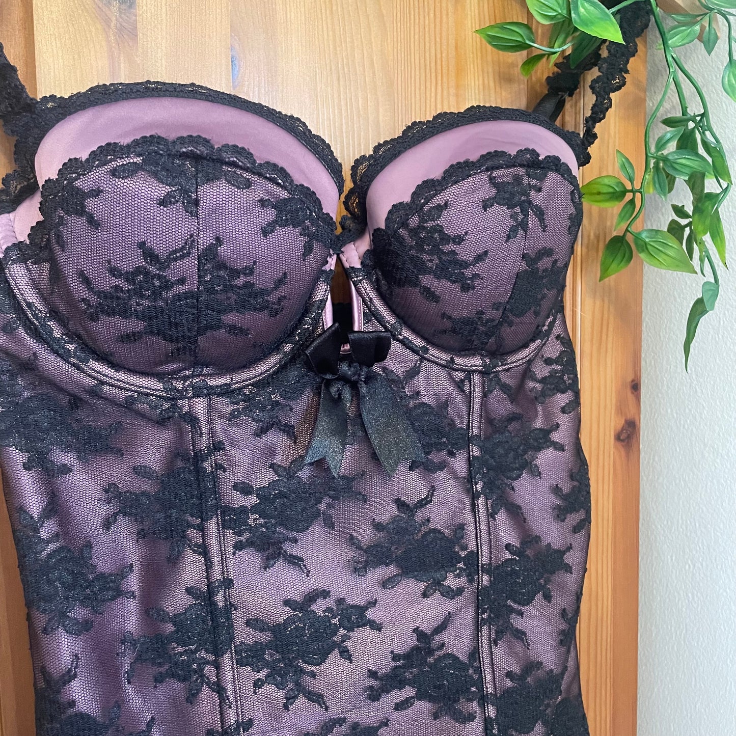 Lilac and Black Lace corset