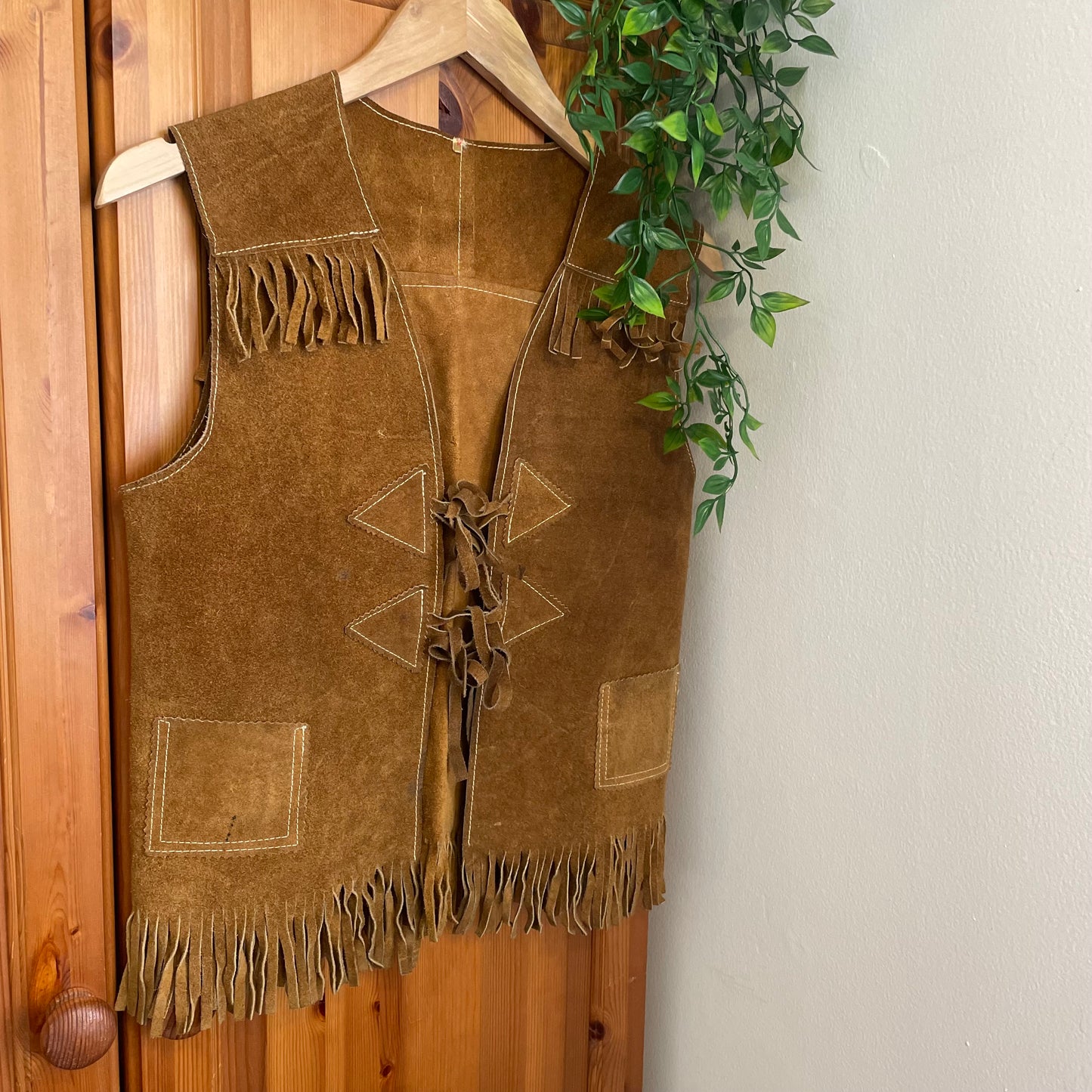 Suede western style waistcoat