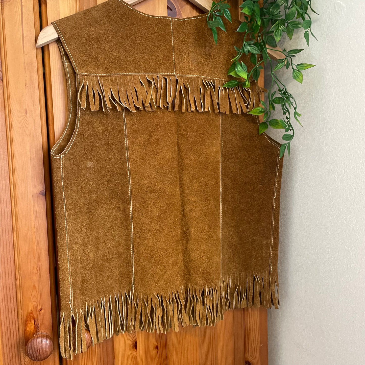 Suede western style waistcoat