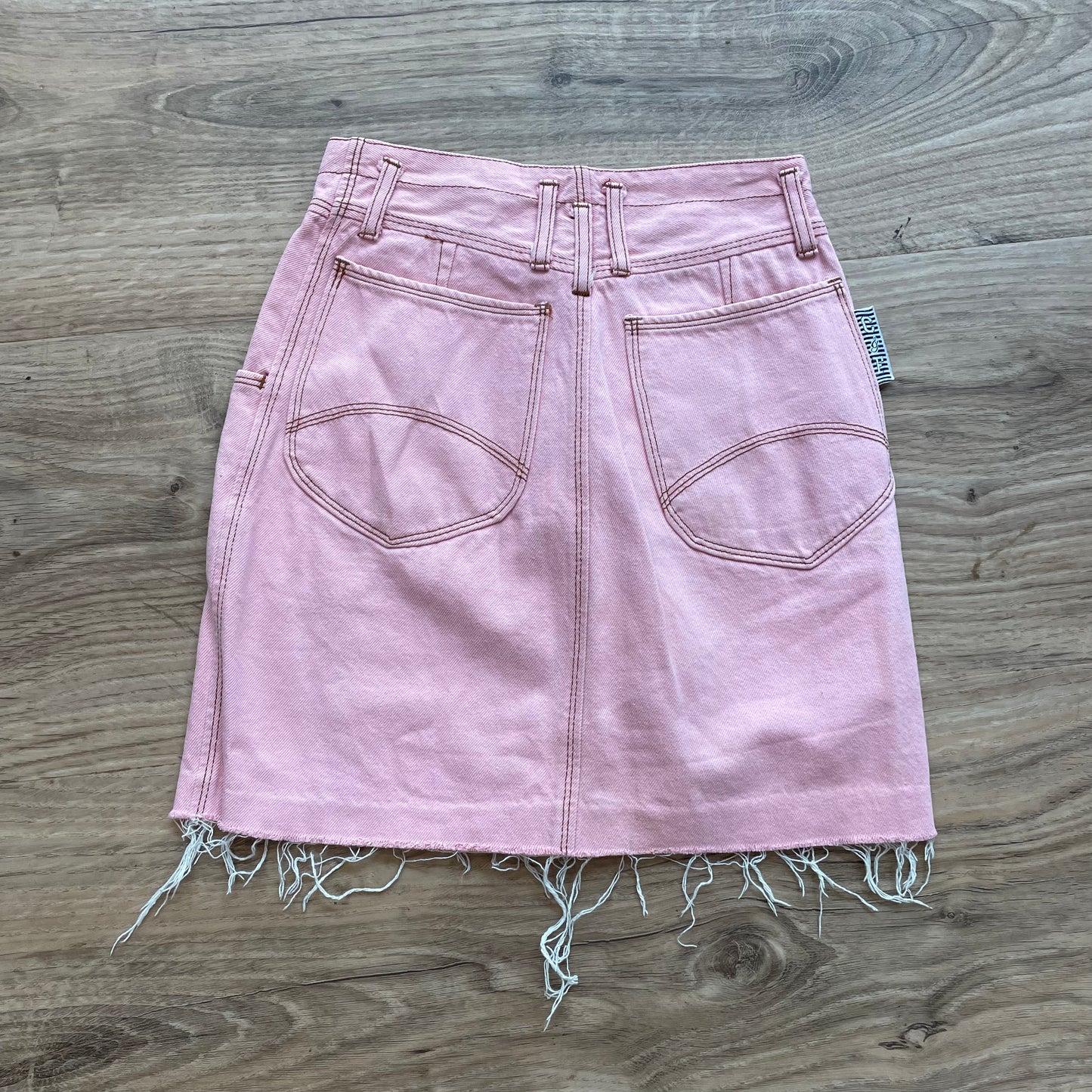 Pink Denim Skirt