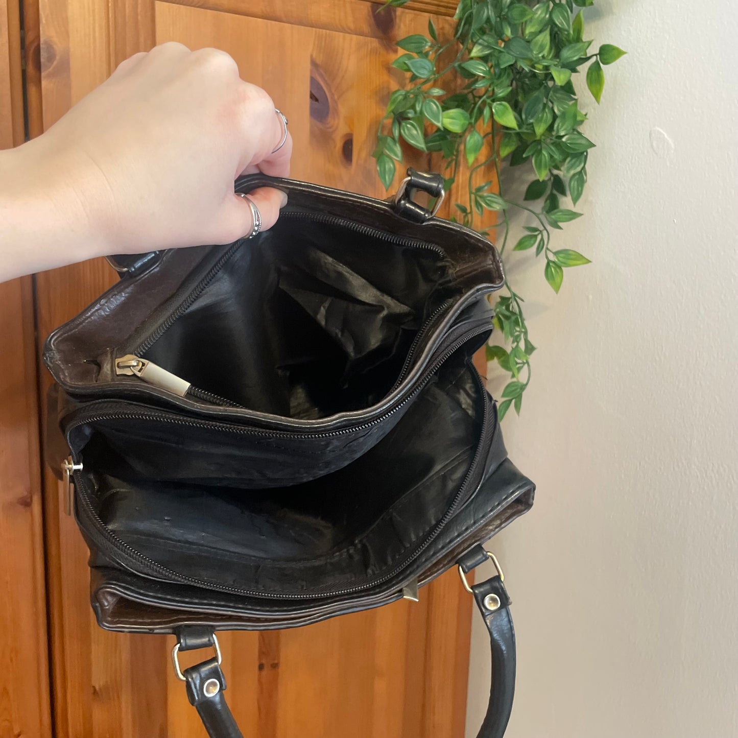 90s Black Leather Bag