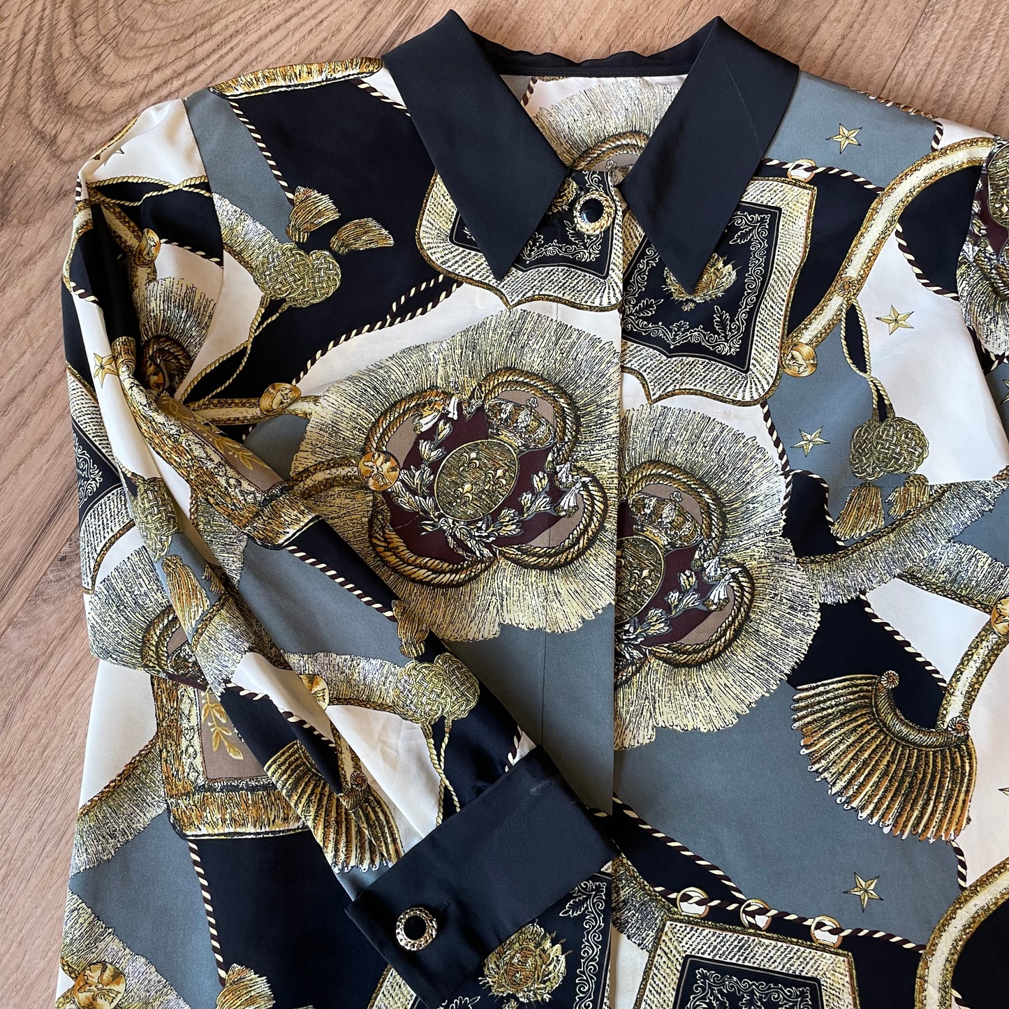 Pattern Silk Style Blouse