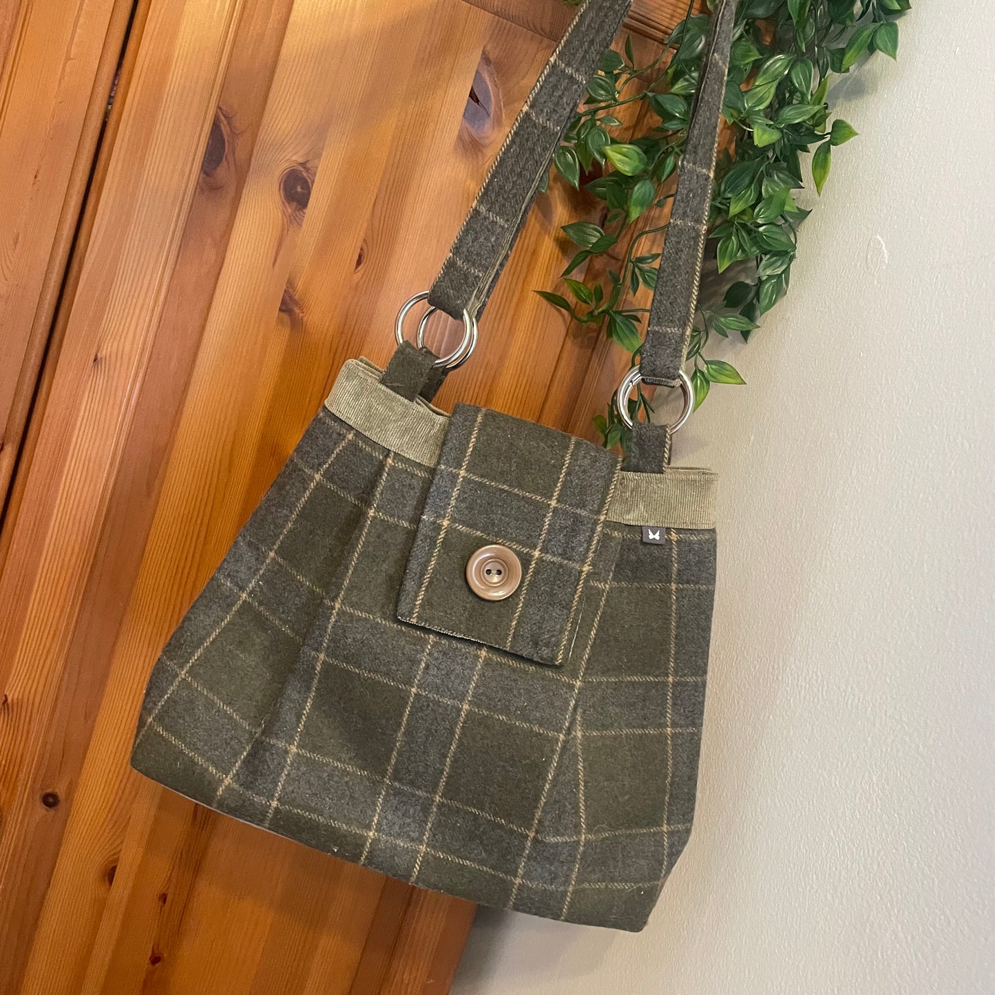 Tweed Style Tartan Handbag