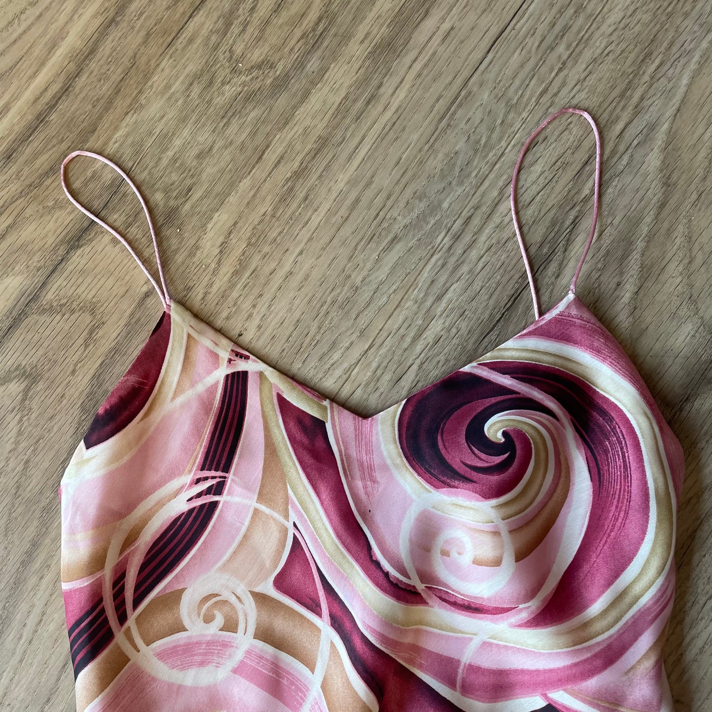 Pink Swirl Slip Dress