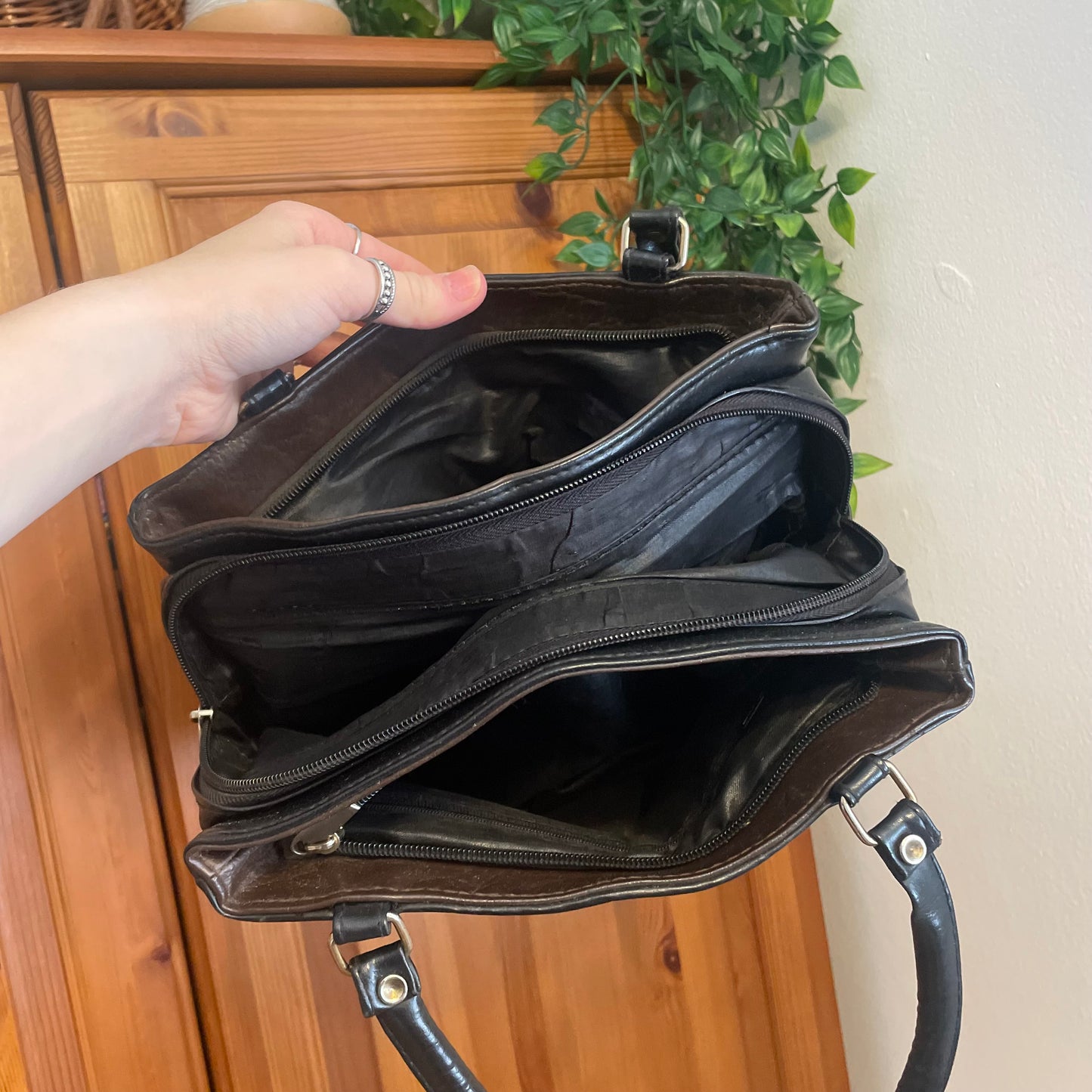 90s Black Leather Bag