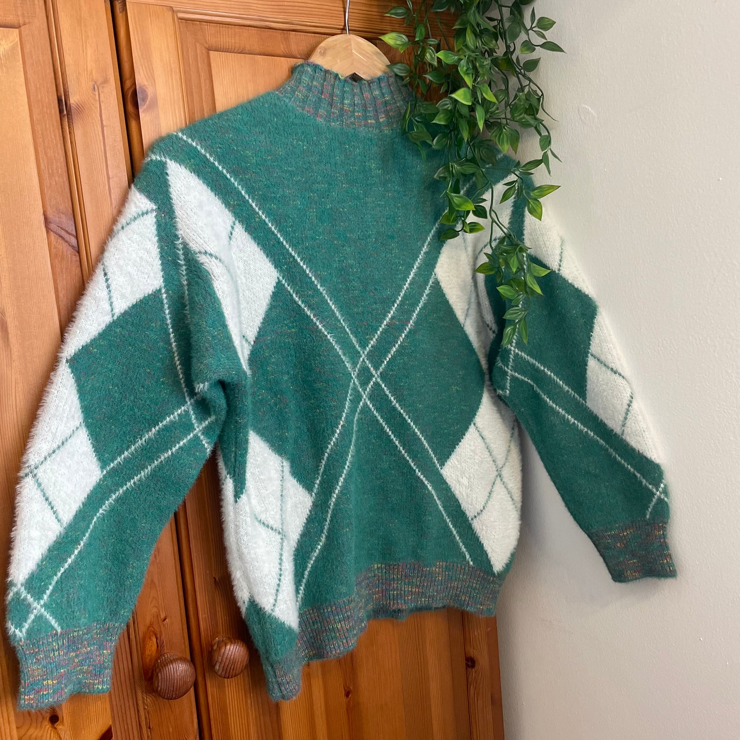 80s Argyle Jumper