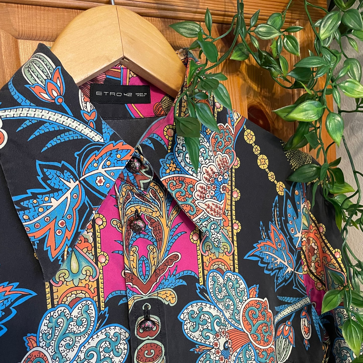 60s Silk Pattern Blouse