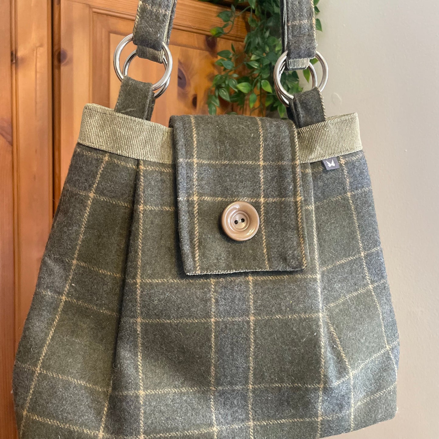 Tweed Style Tartan Handbag