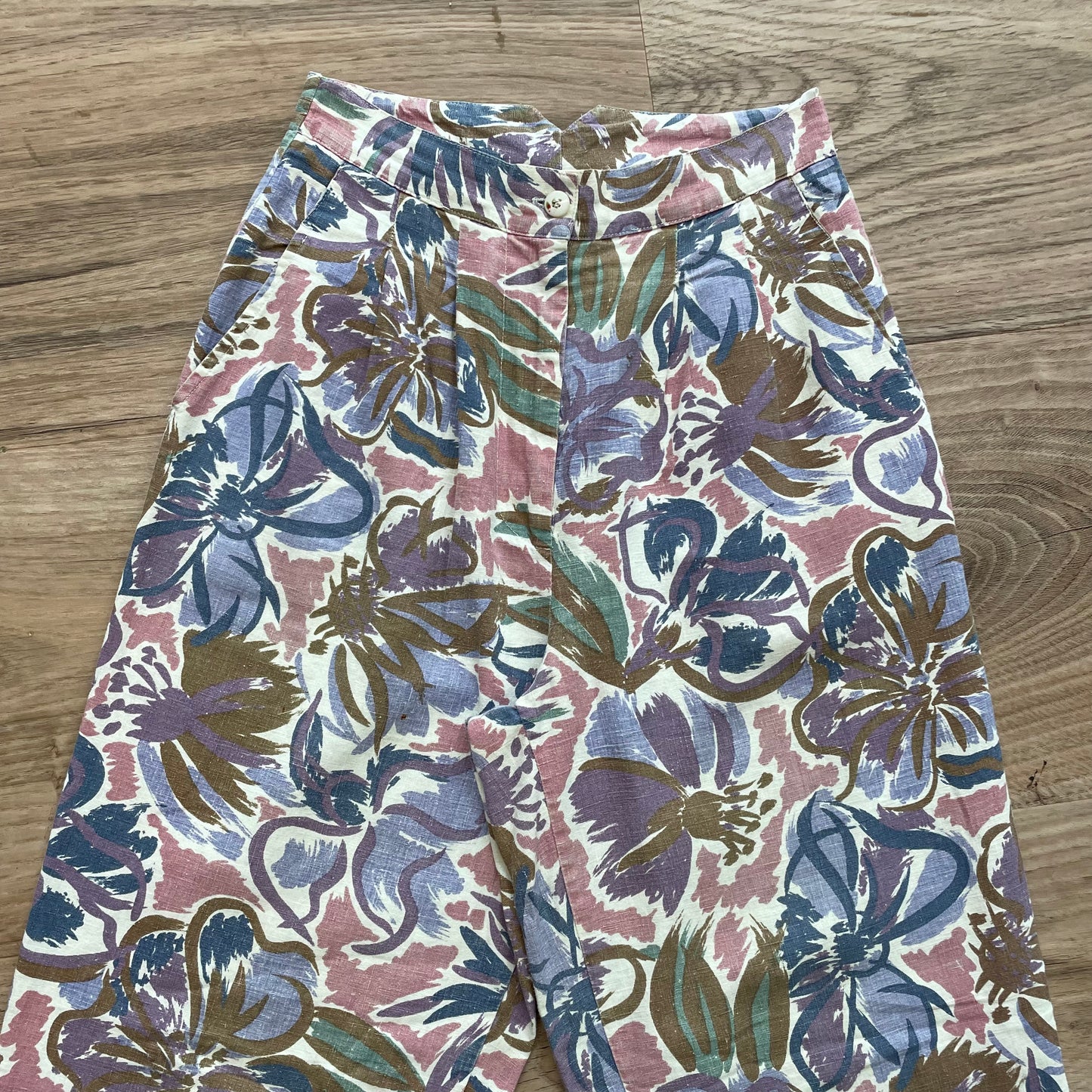 Floral Linen Trousers