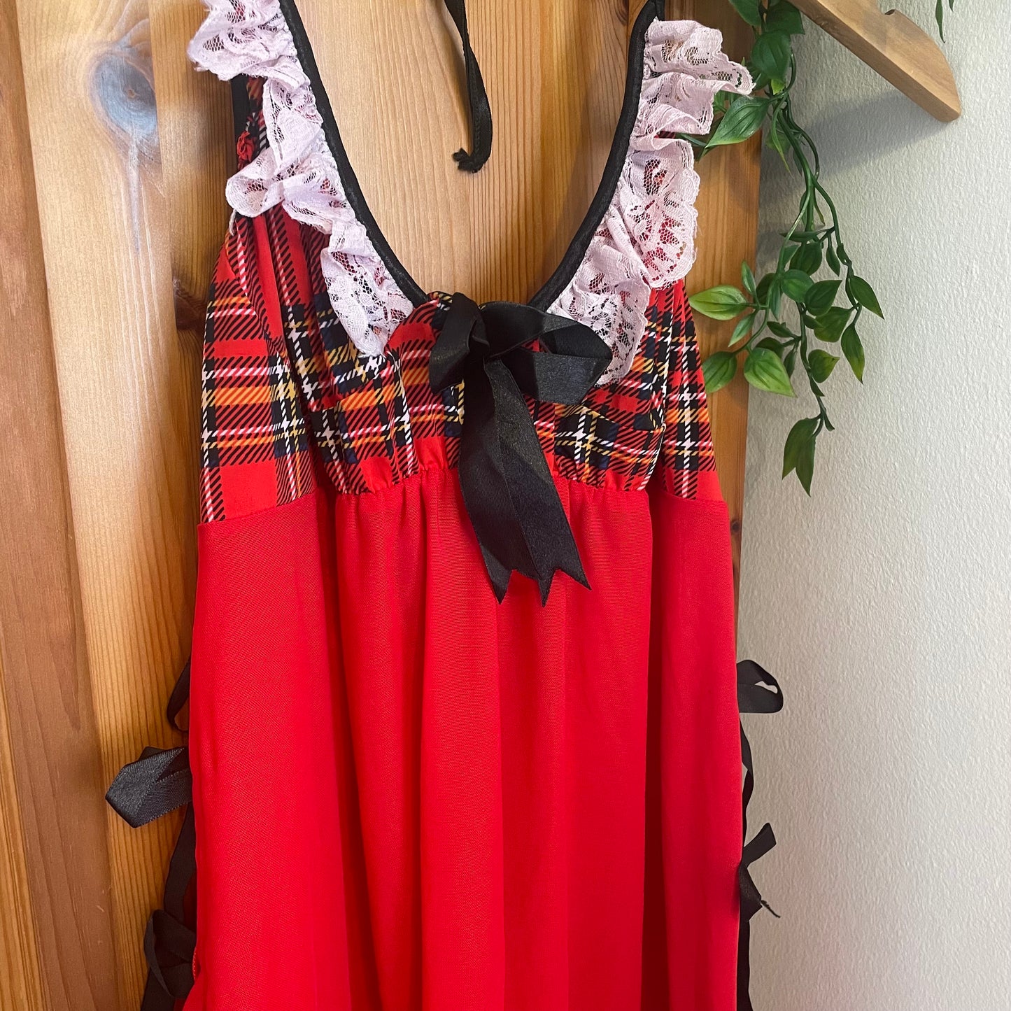 Tartan Gothic / Y2K style nightie