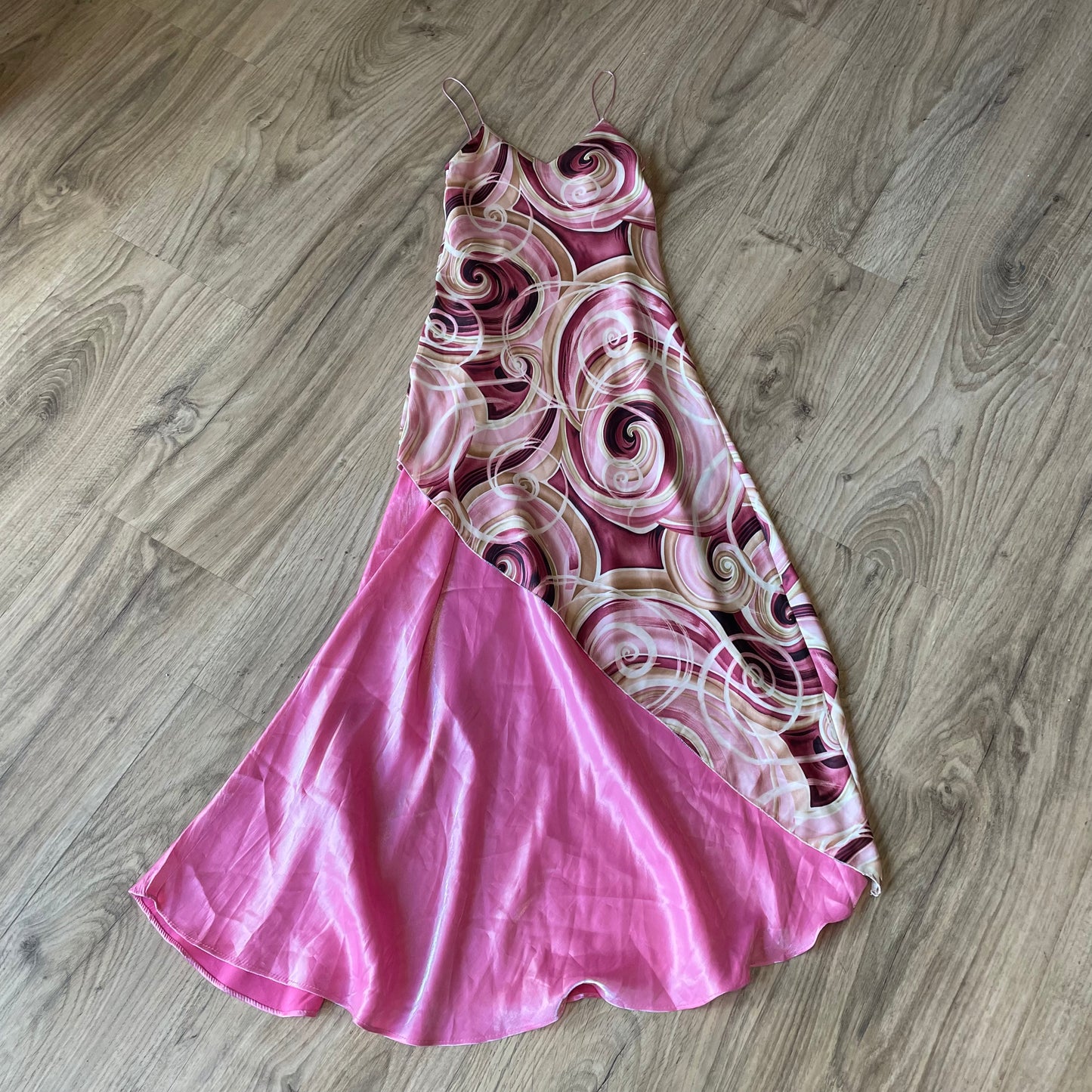 Pink Swirl Slip Dress