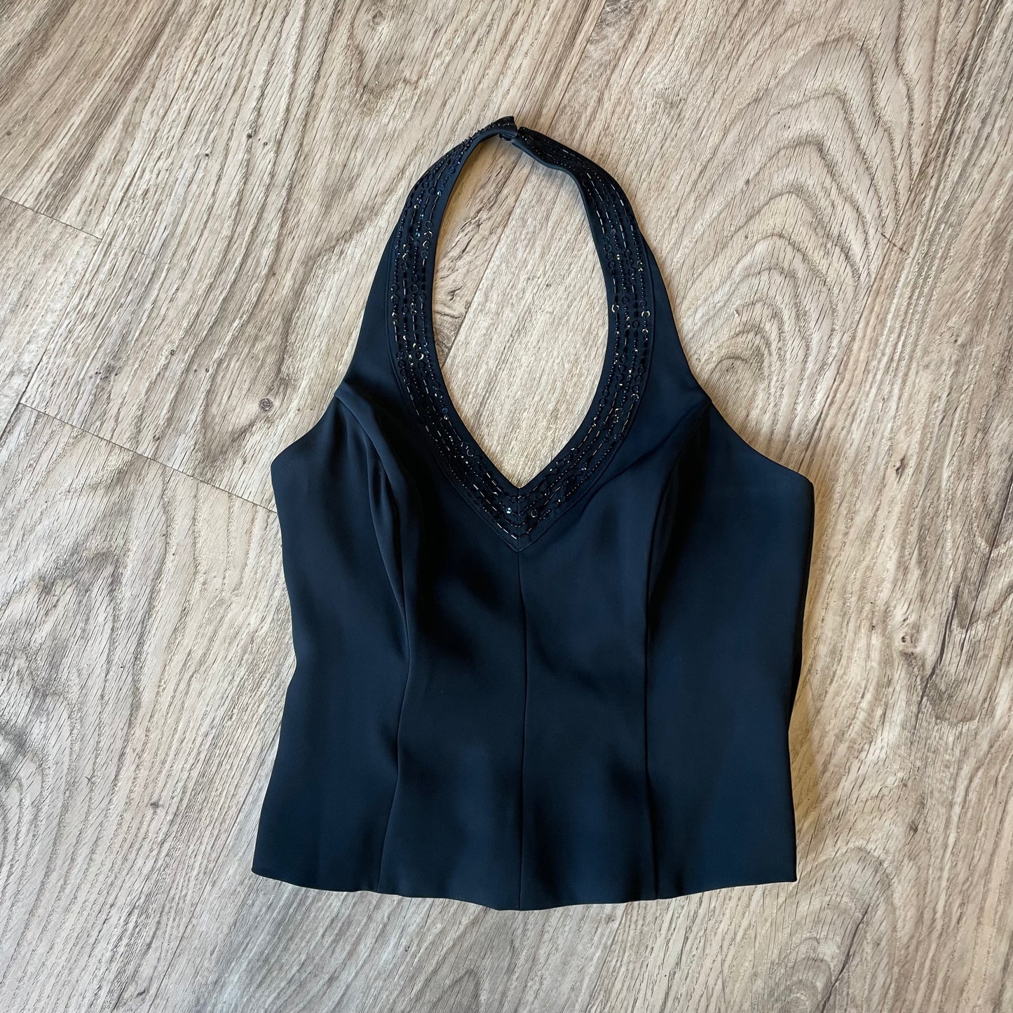 Beaded Halter-neck Top