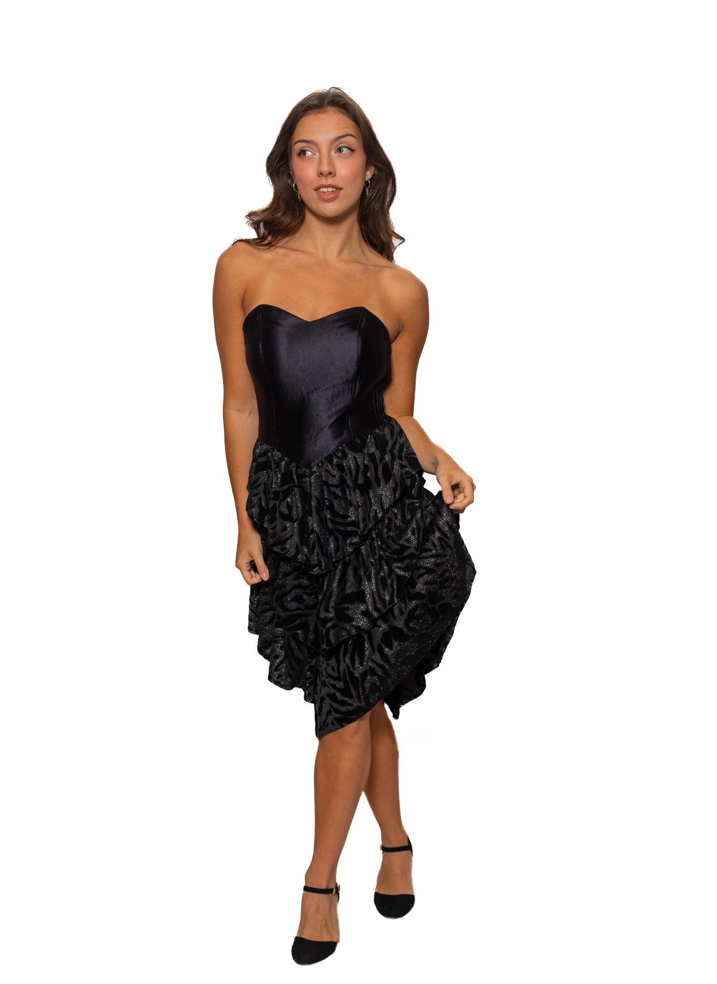 Strapless 80s Dress