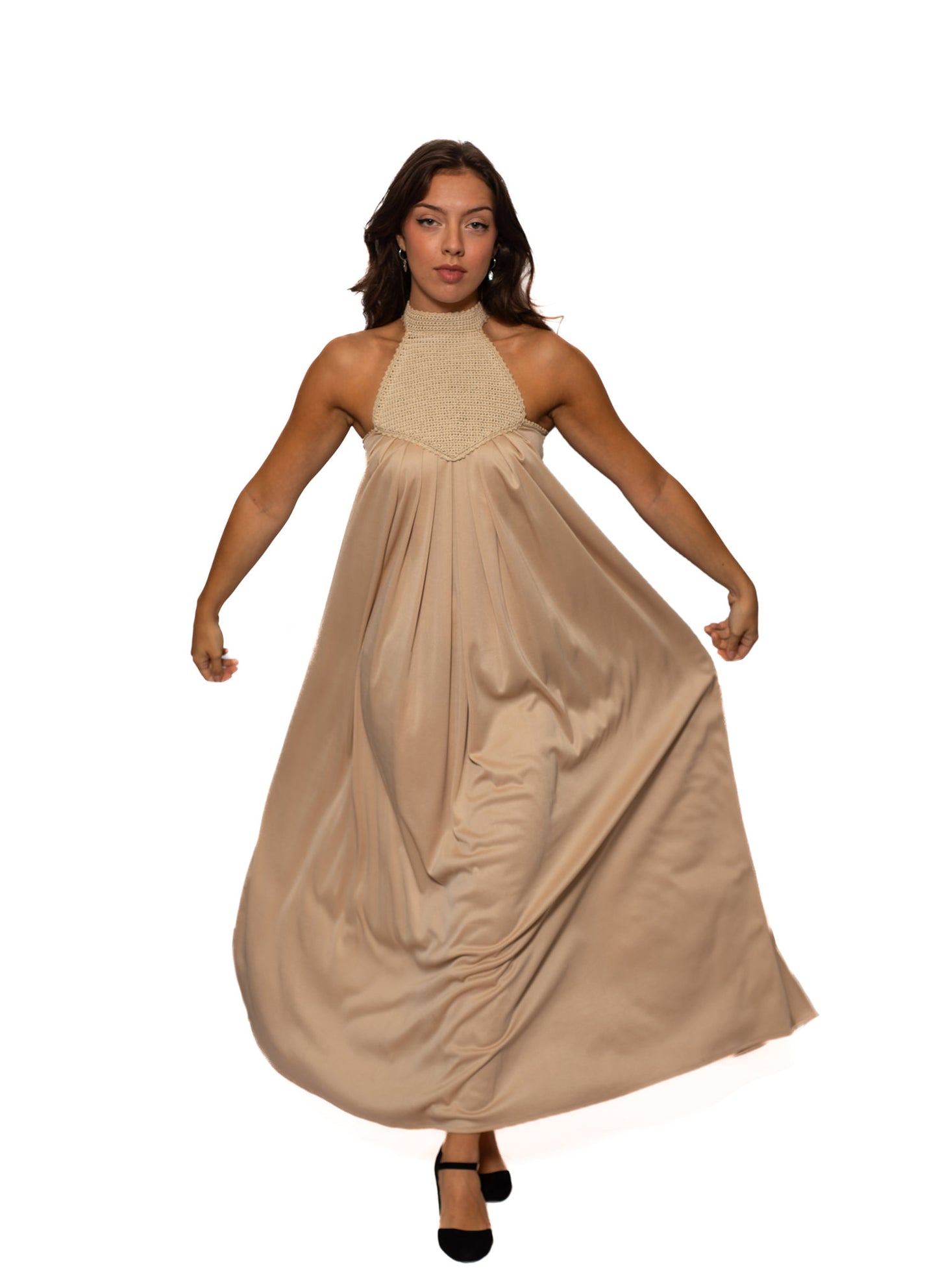 1960s Halter-neck Maxi Dress