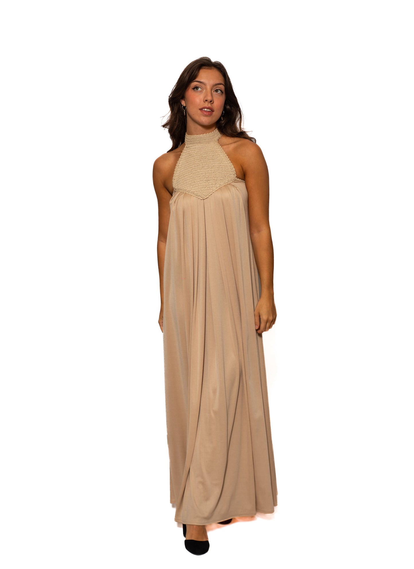 1960s Halter-neck Maxi Dress