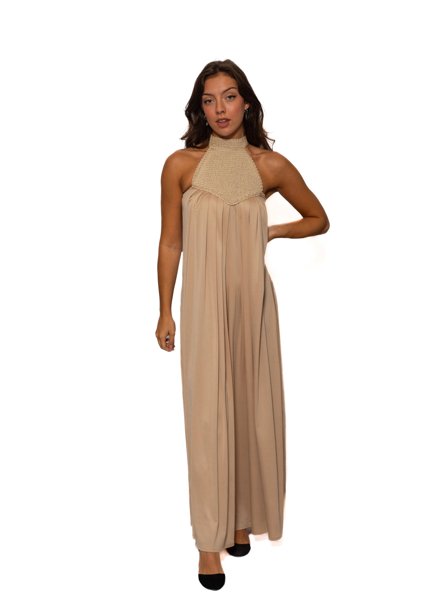 1960s Halter-neck Maxi Dress