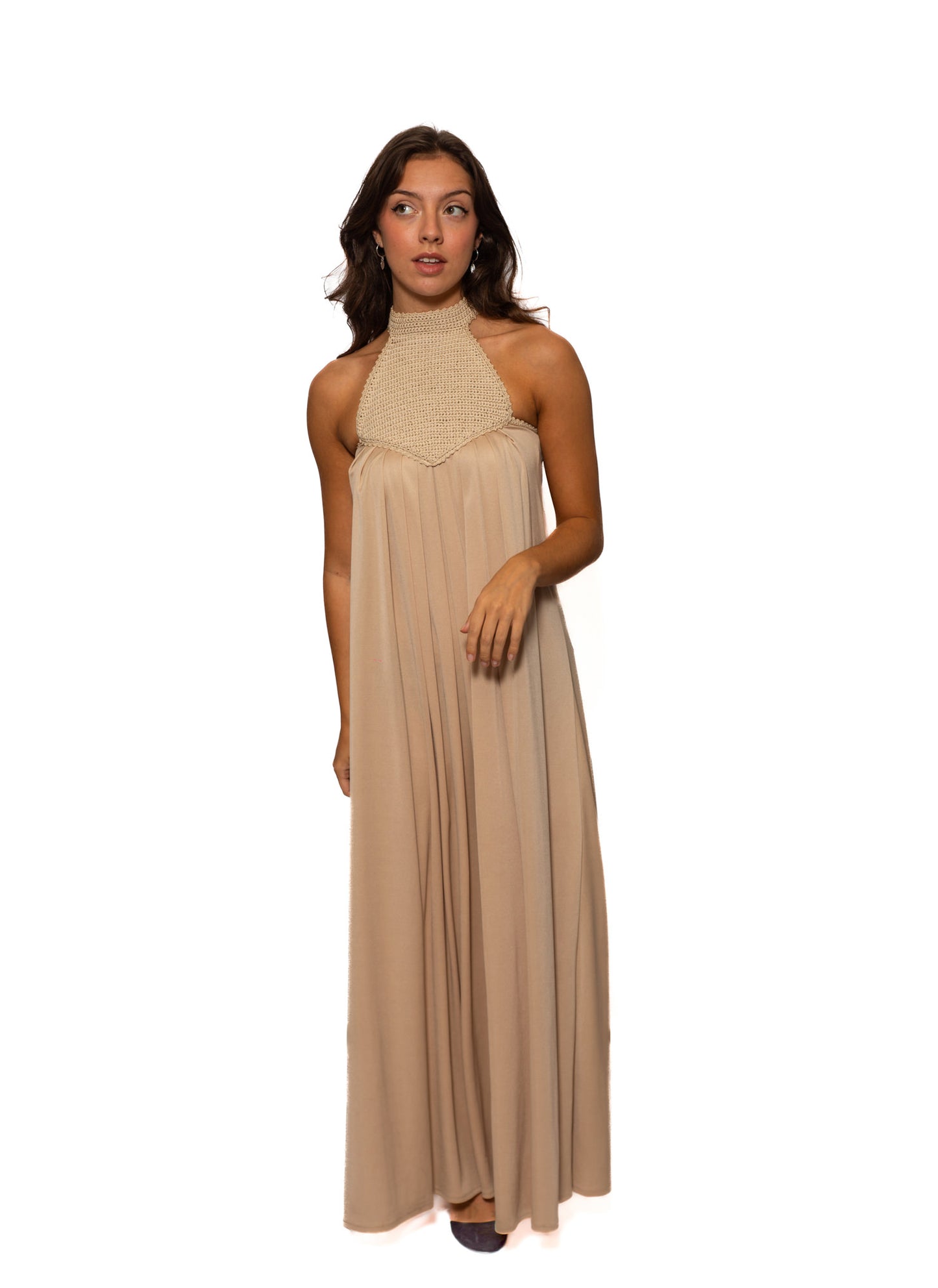 1960s Halter-neck Maxi Dress