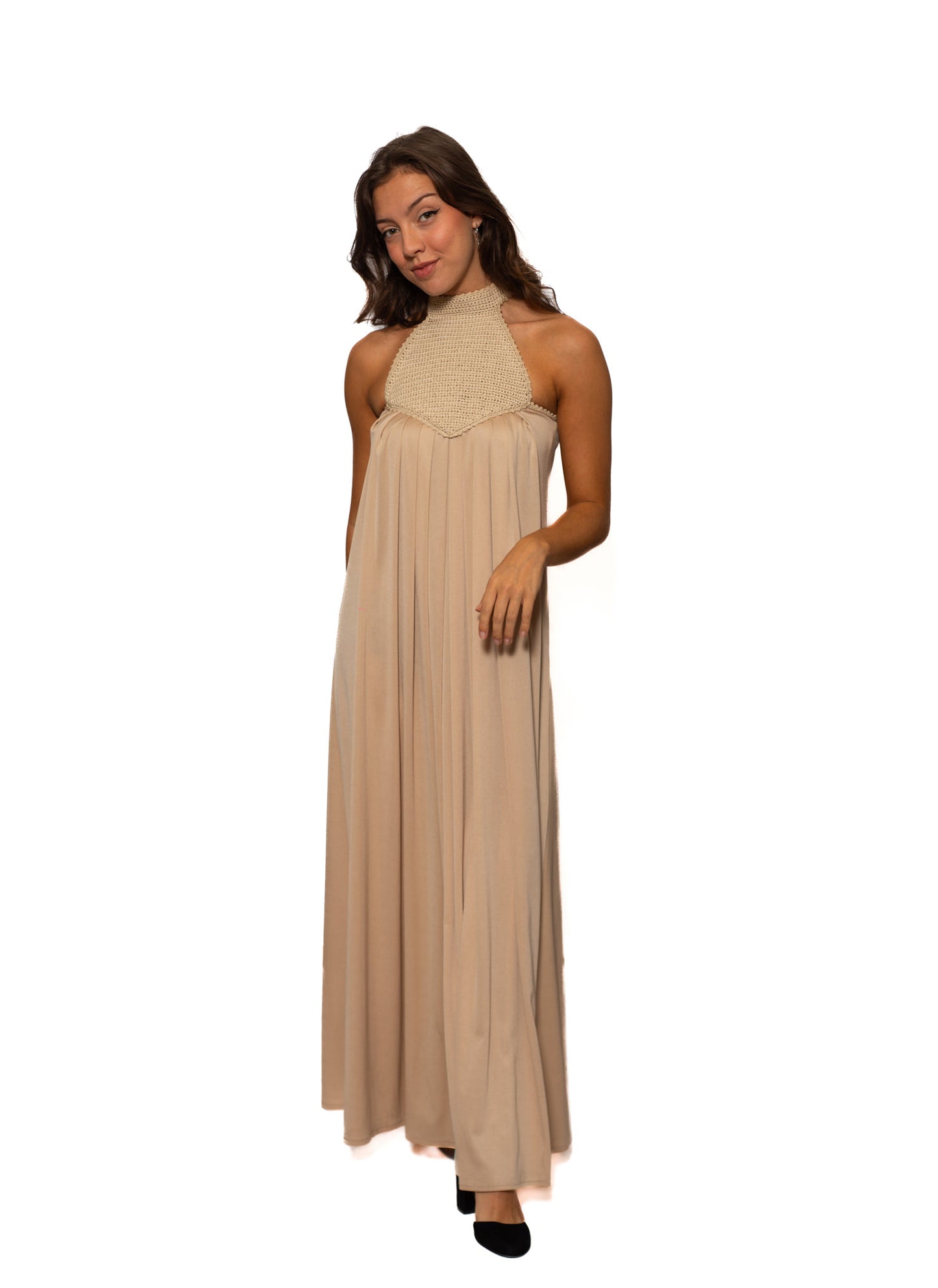 1960s Halter-neck Maxi Dress