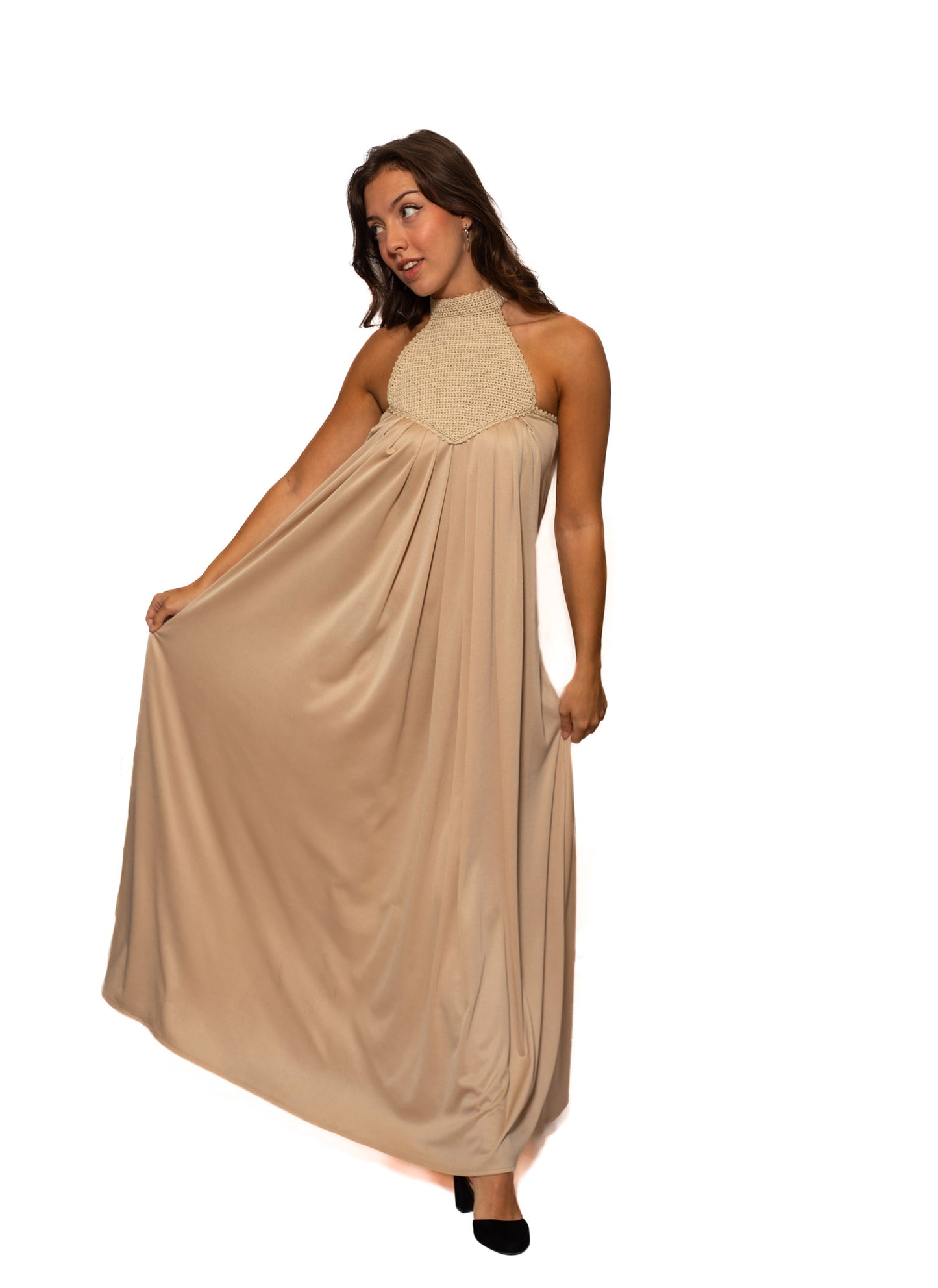 1960s Halter-neck Maxi Dress
