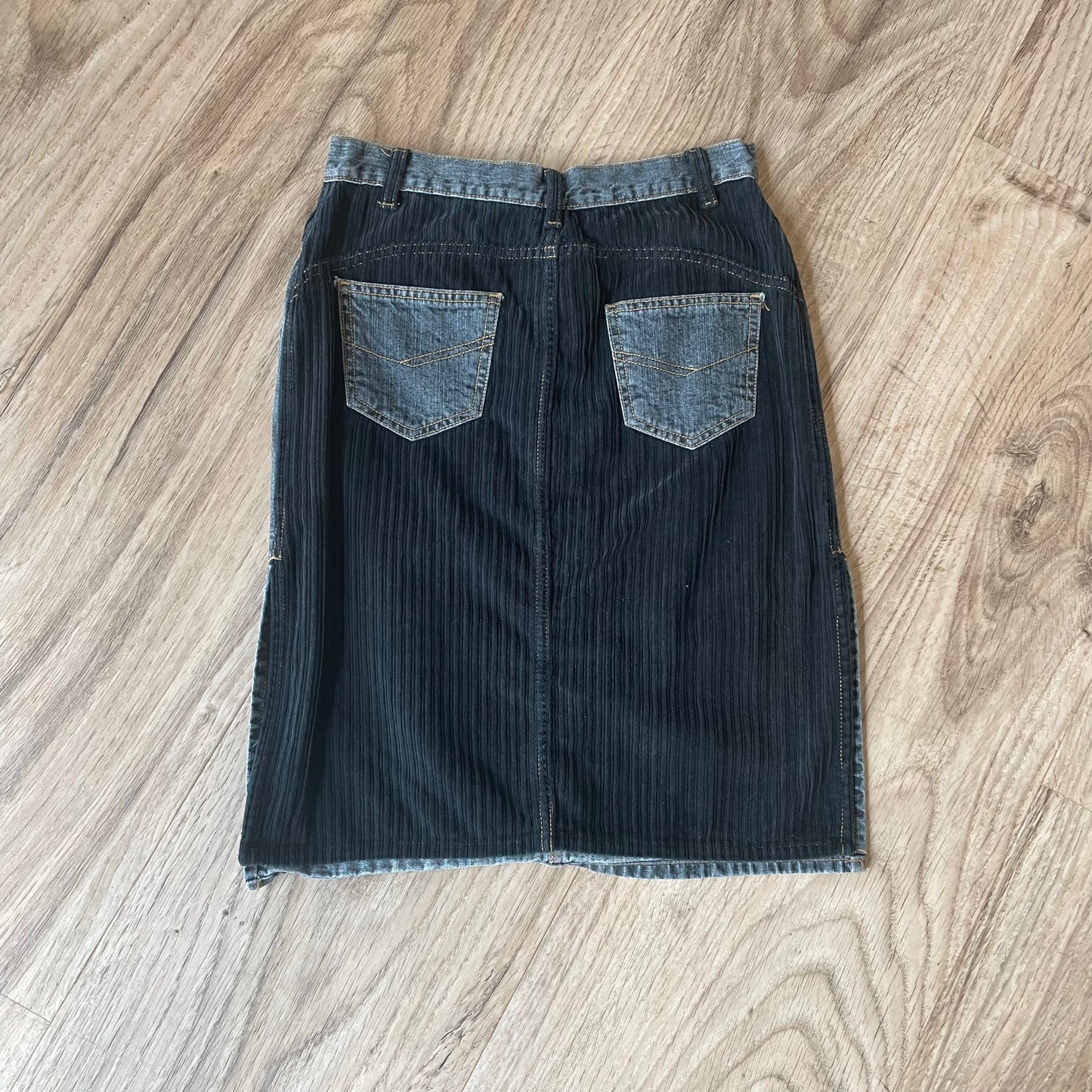 Denim and Corduroy Skirt