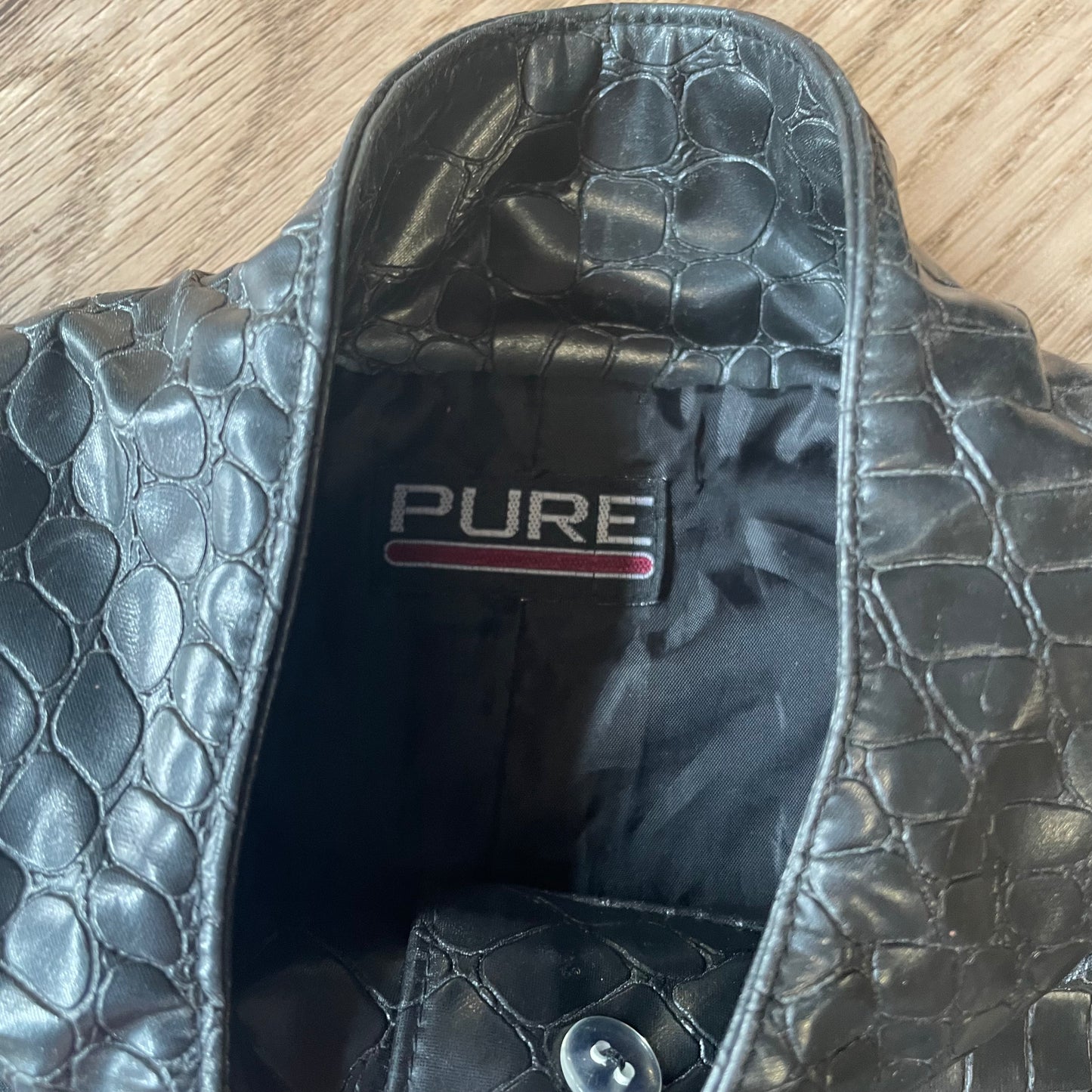 Crocodile textured Coat