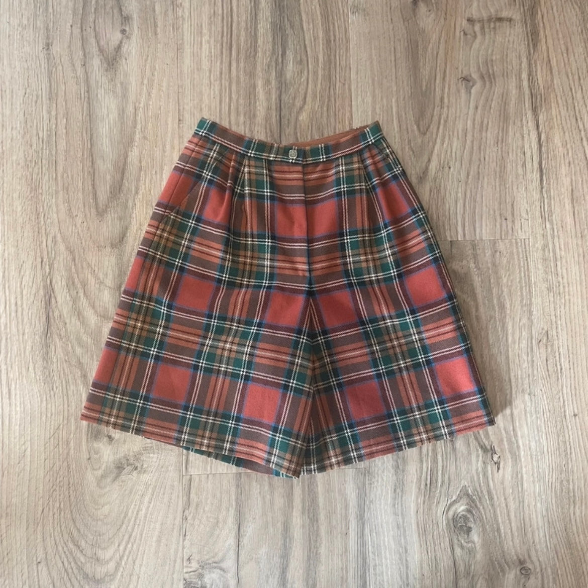 Burnt Orange Tartan Shorts