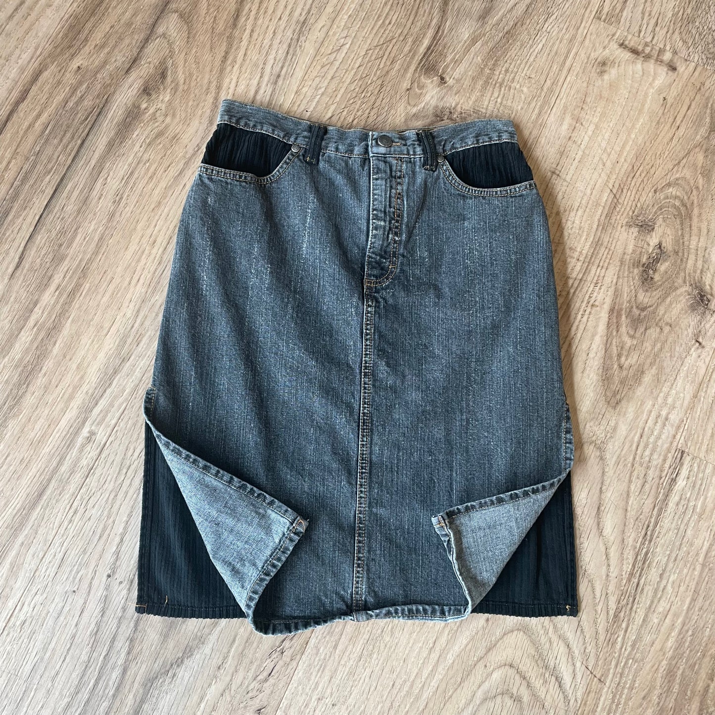 Denim and Corduroy Skirt