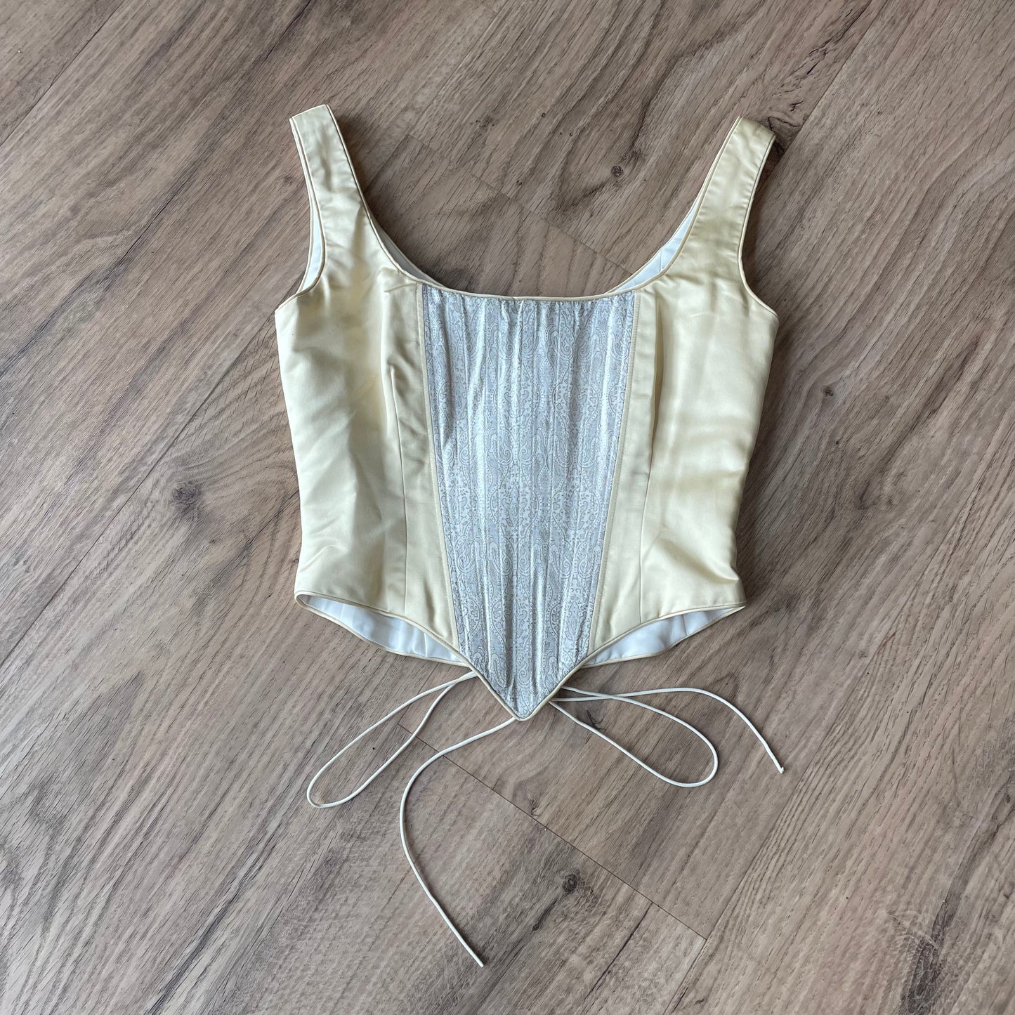 Victorian silk Corset Top