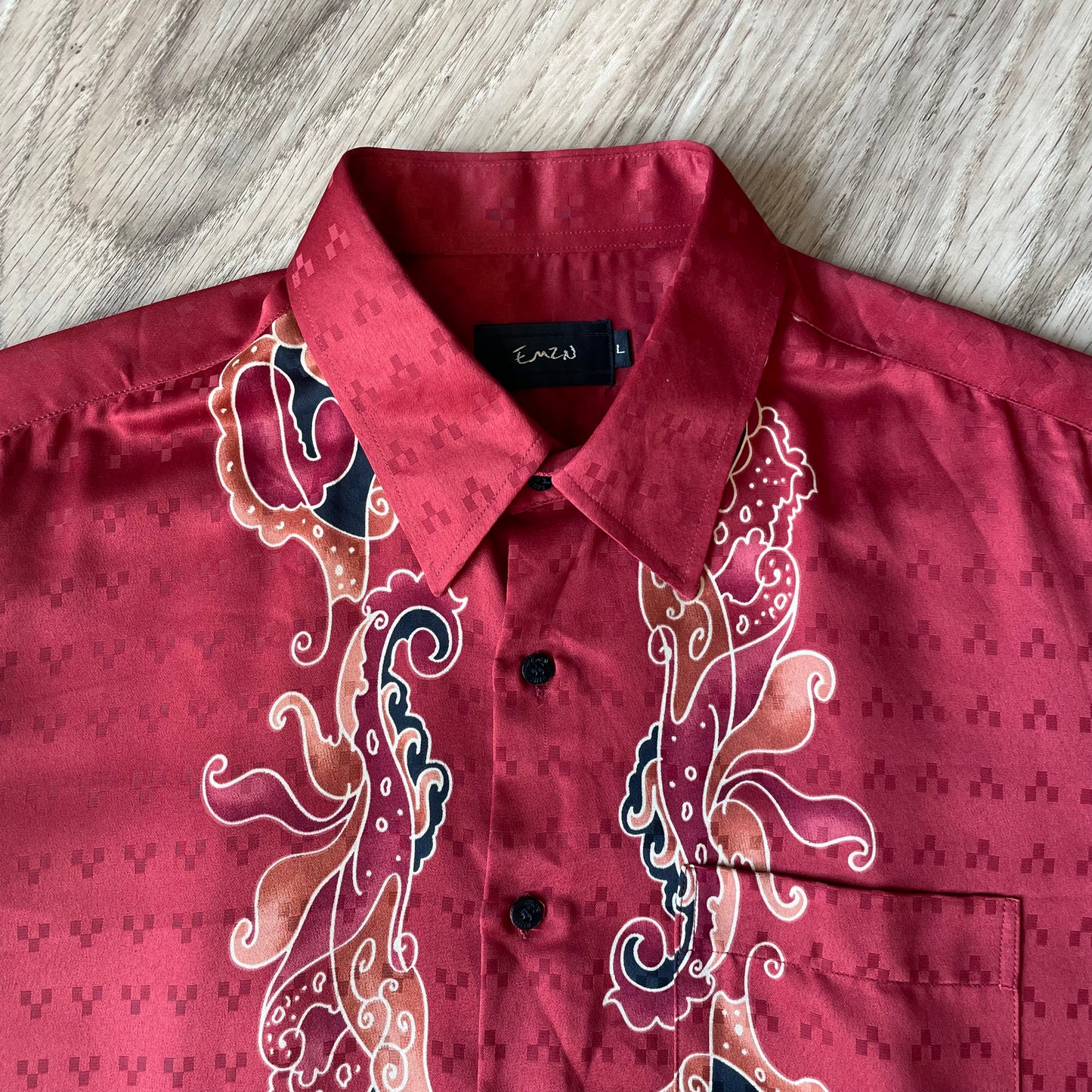 Red Silk Shirt