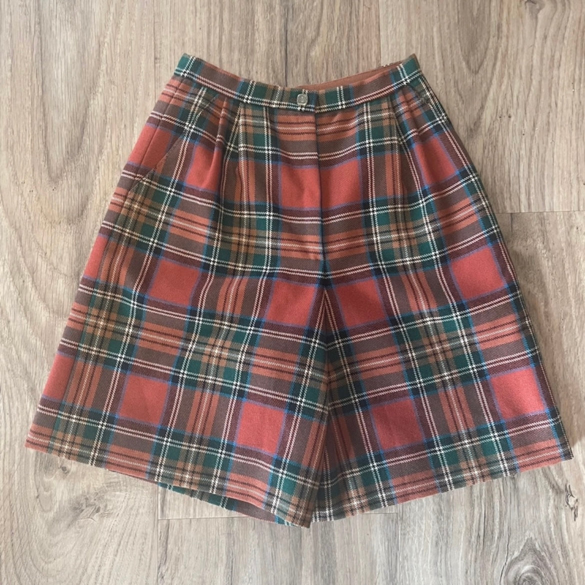 Burnt Orange Tartan Shorts